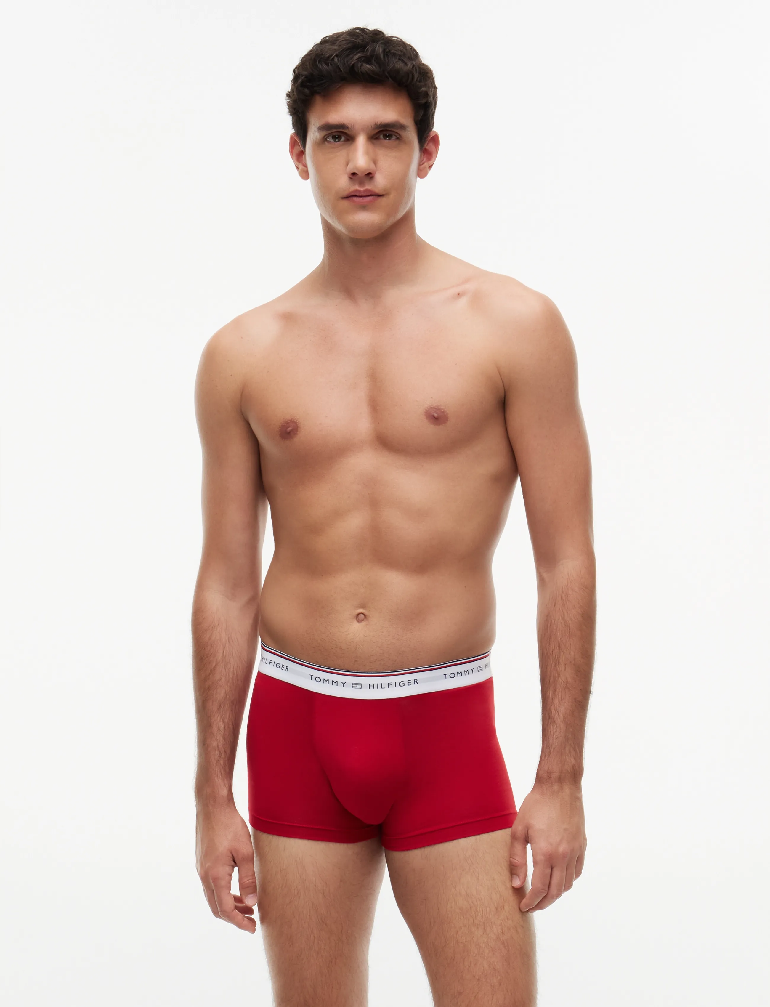 Tommy Hilfiger 3P TRUNK - Tommy Hilfiger - MED RED WHITE CARBON NAVY / red