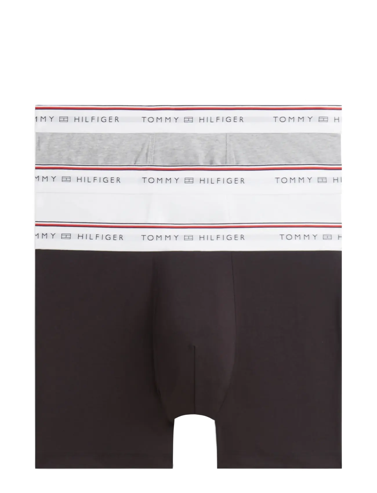 Tommy Hilfiger 3P BOXER BRIEF - Bokserid - WHITE LIGHT GREY HEATHER BLACK / white
