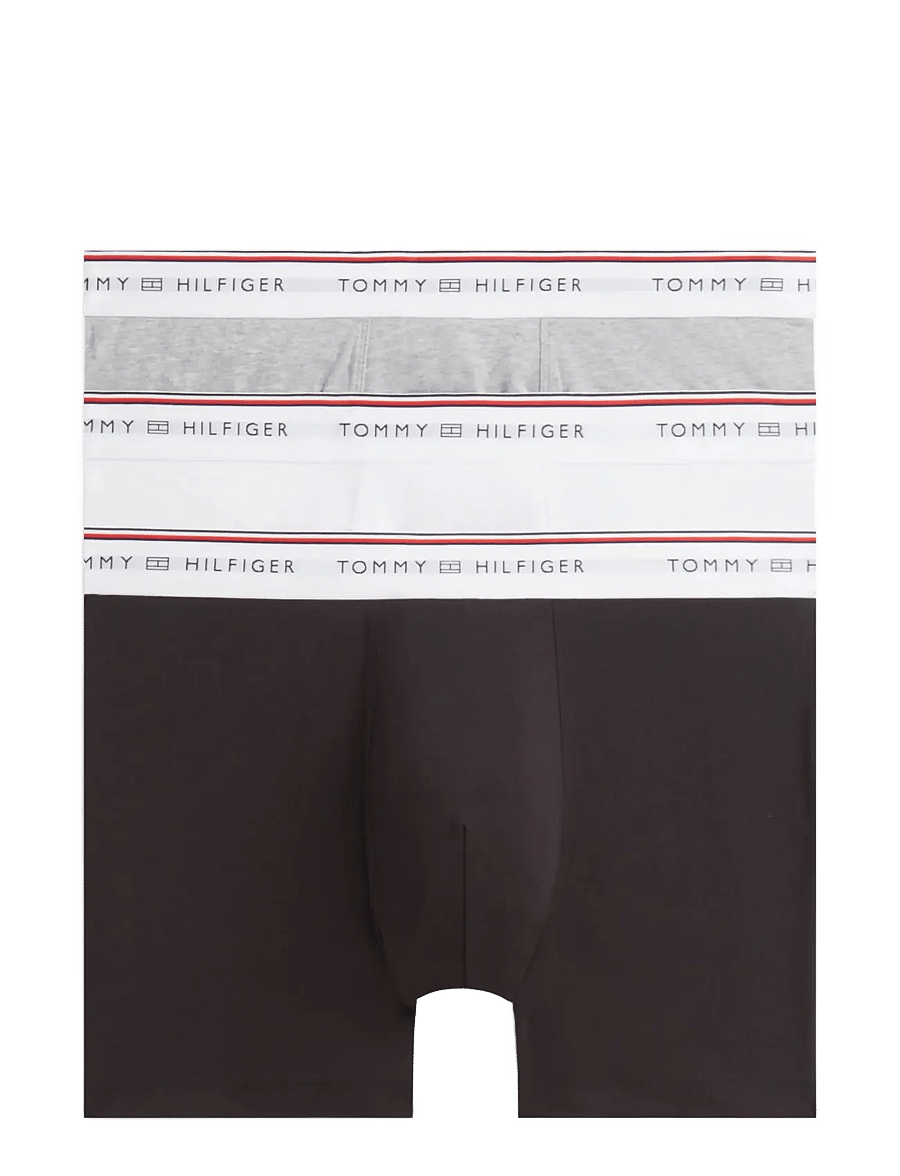 Tommy Hilfiger - 3P BOXER BRIEF - boxer briefs - white light grey heather black - 1