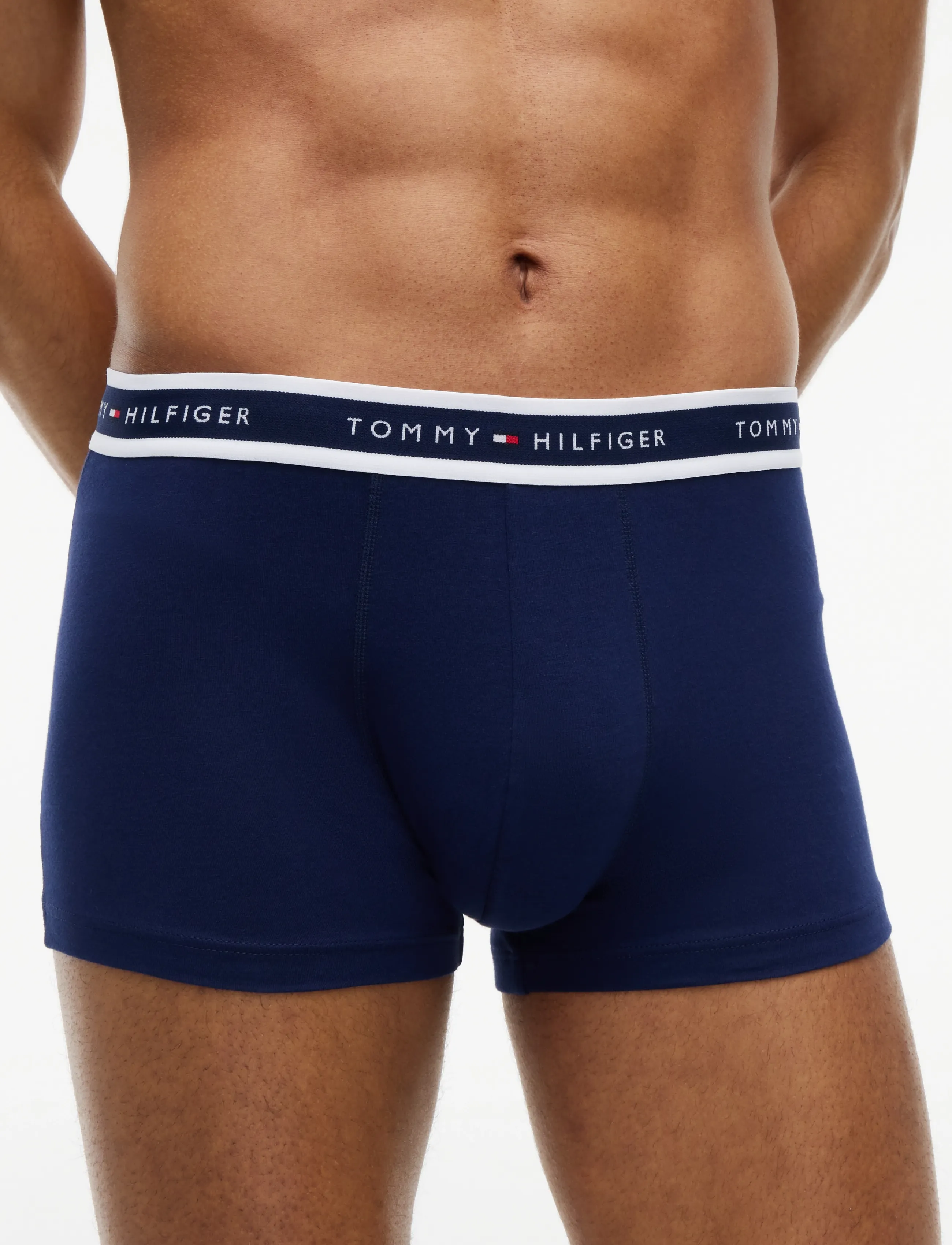 Tommy Hilfiger - 3P TRUNK - bokserid - carbon navy noble blue medium red - 3