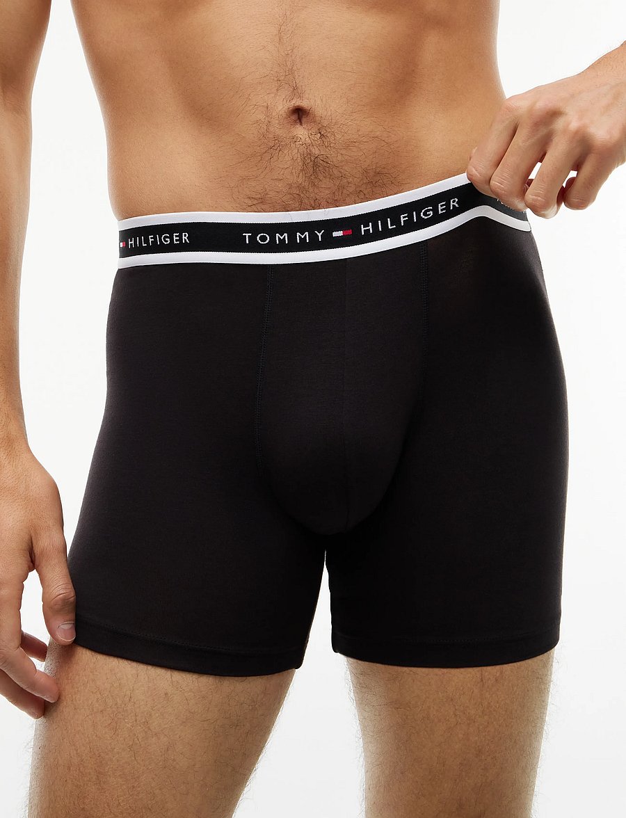 Tommy Hilfiger - 3P BOXER BRIEF - enge boxershorts - black black black - 3