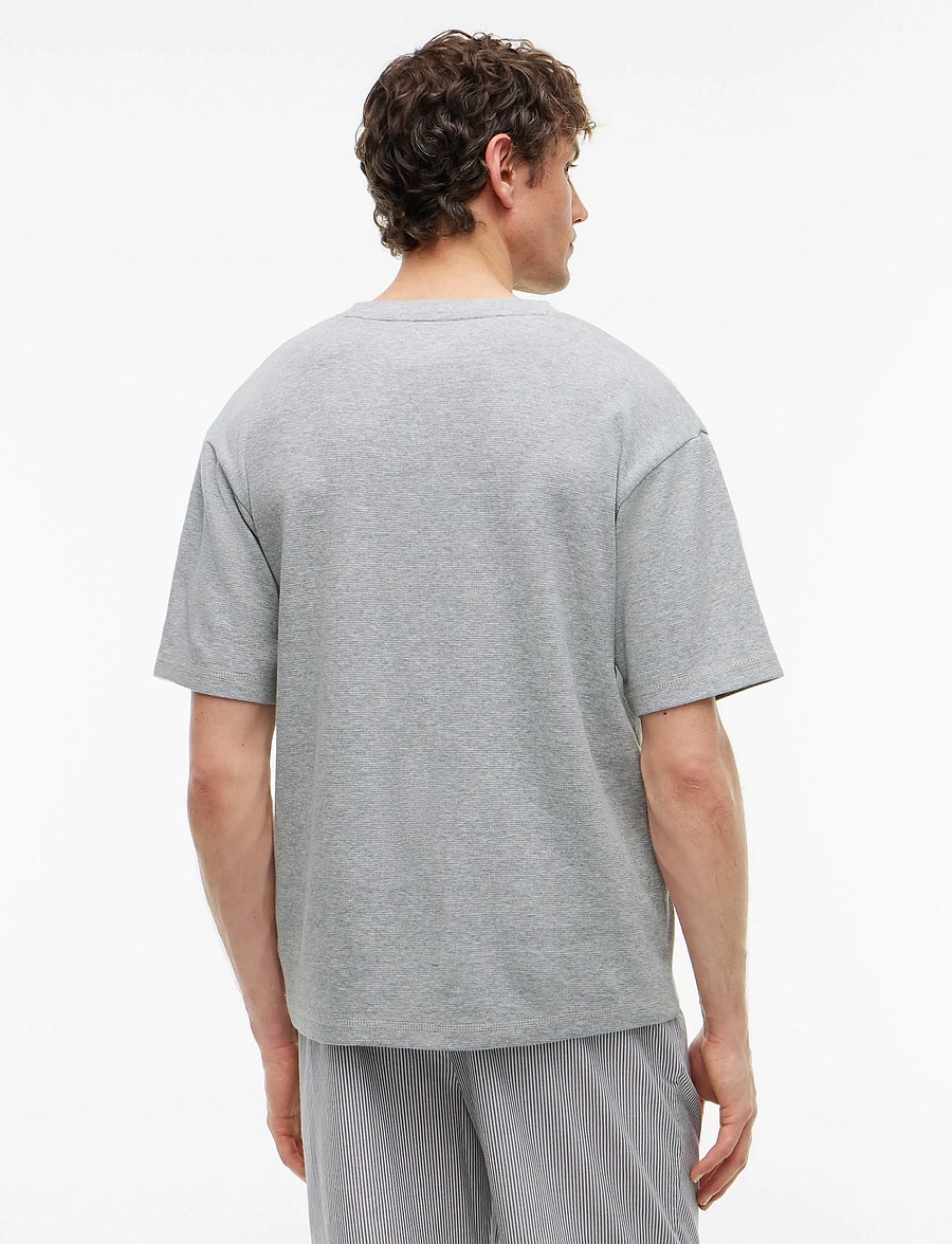 Tommy Hilfiger - WAFFLE SS TEE - kortærmede t-shirts - light grey heather - 2