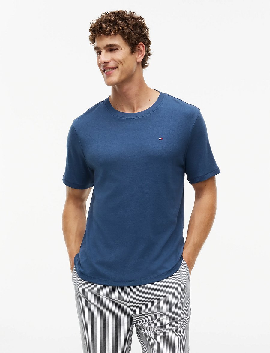 Tommy Hilfiger - SS TEE - pyjama - aegean sea - 0