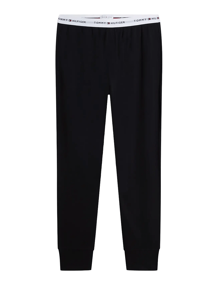 Tommy Hilfiger - JERSEY CUFFED PANT - pyjamahosen - black - 1