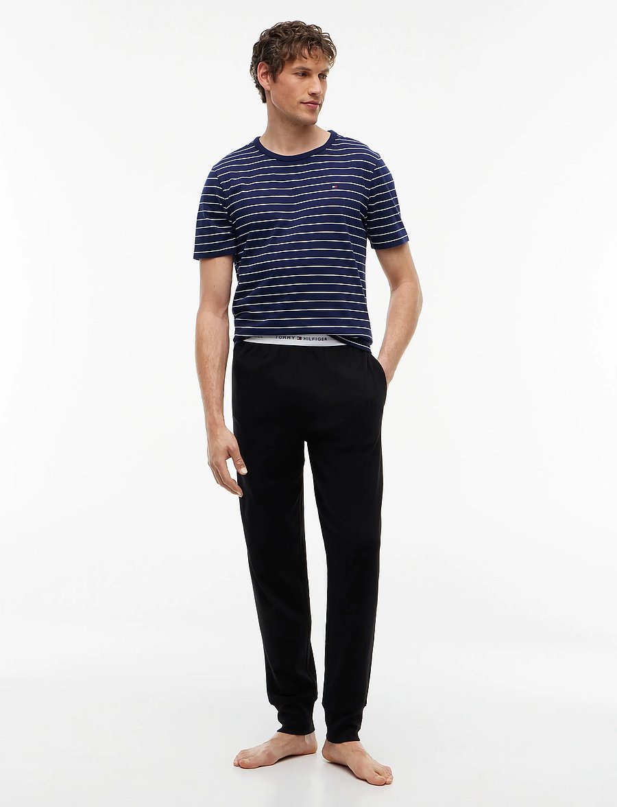 Tommy Hilfiger - JERSEY CUFFED PANT - pyjamahosen - black - 3