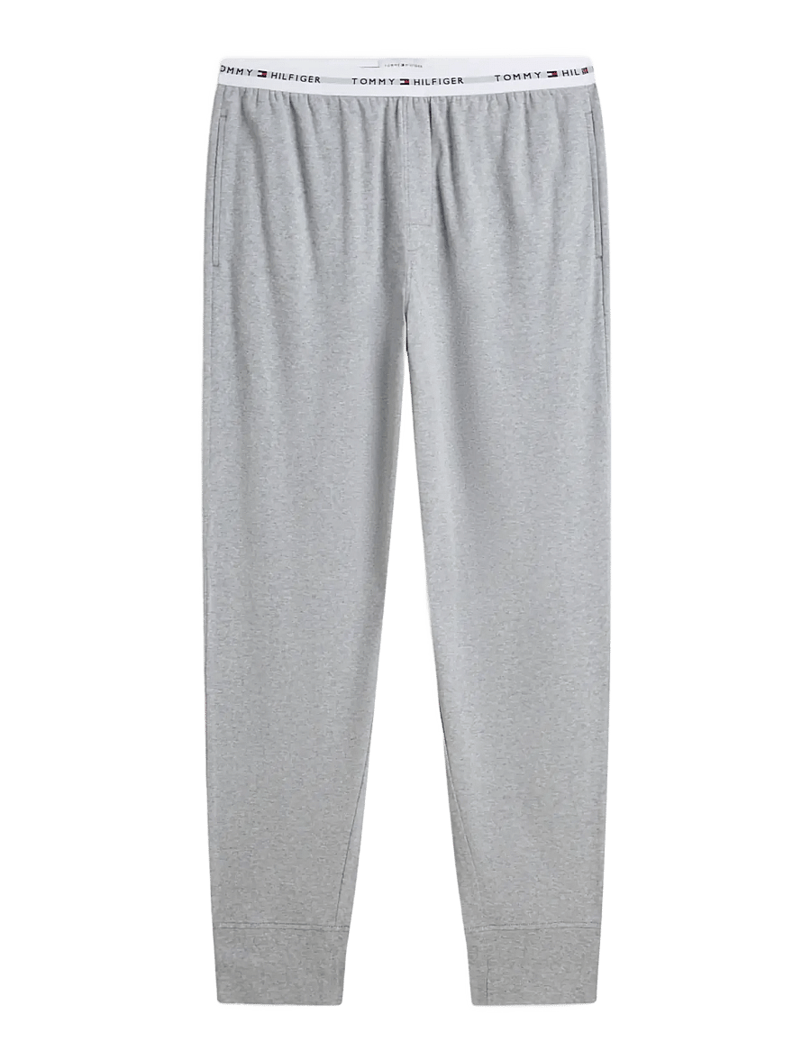 Tommy Hilfiger - JERSEY CUFFED PANT - pyjamahosen - light grey heather - 1