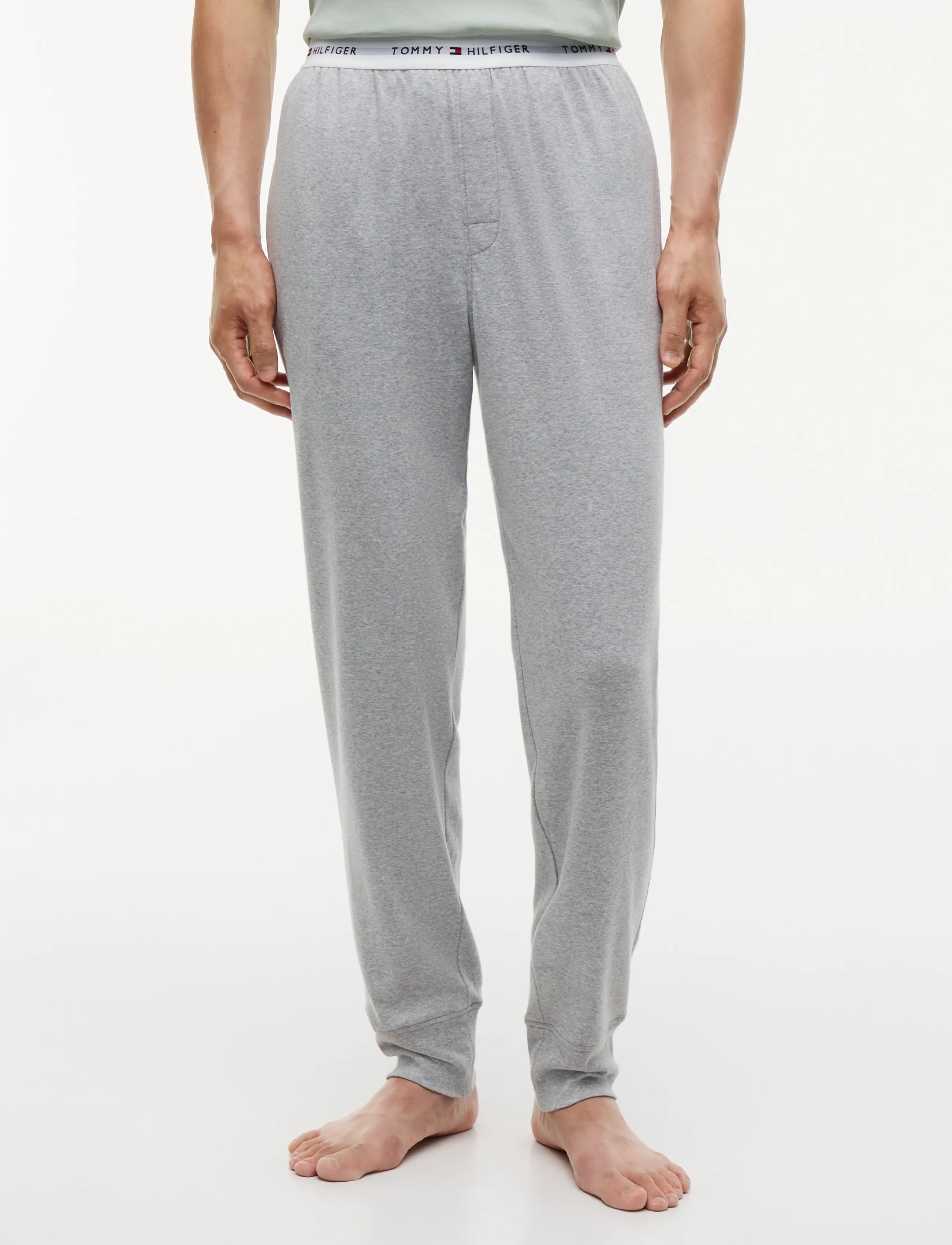 Tommy Hilfiger Jersey Cuffed Pant, XL, Grey, Nat- Og Loungewear > Bukser, Herre
