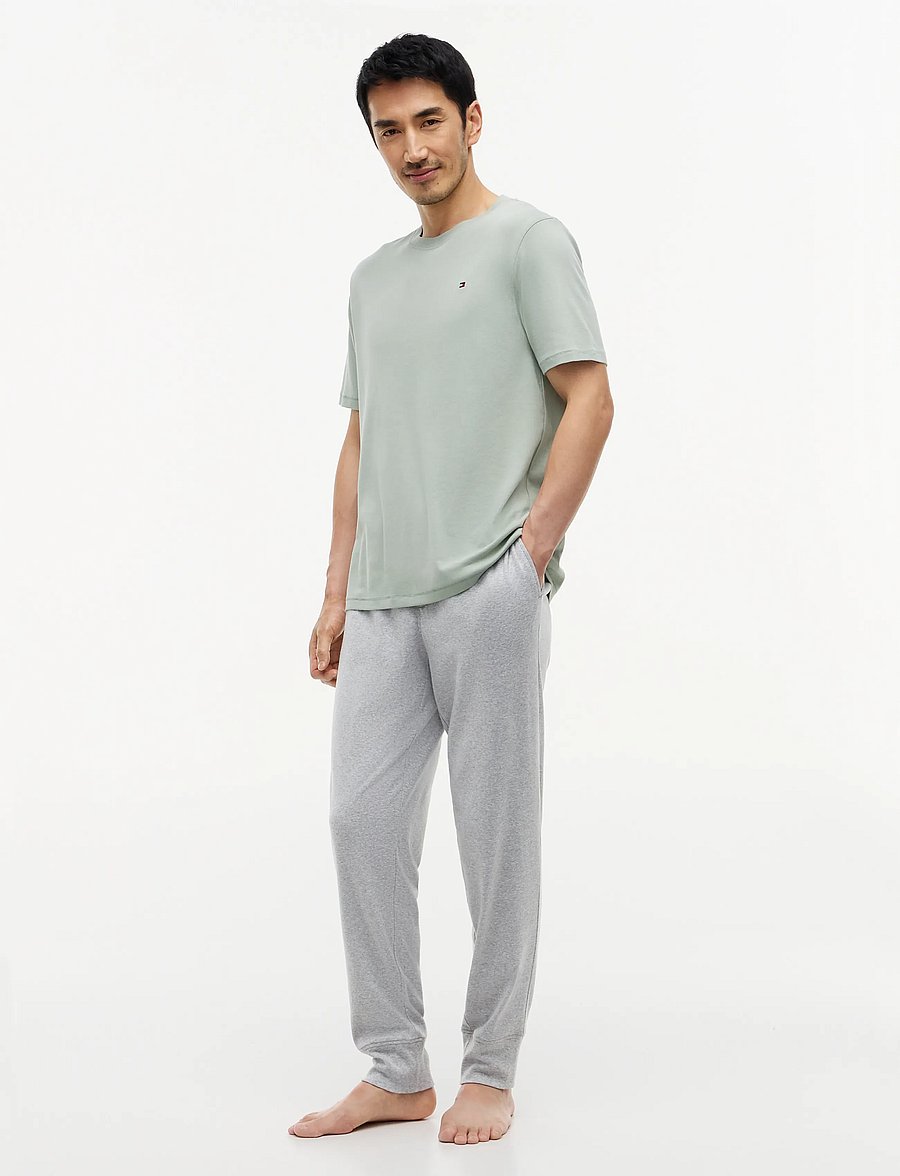 Tommy Hilfiger - JERSEY CUFFED PANT - pyjamahosen - light grey heather - 3