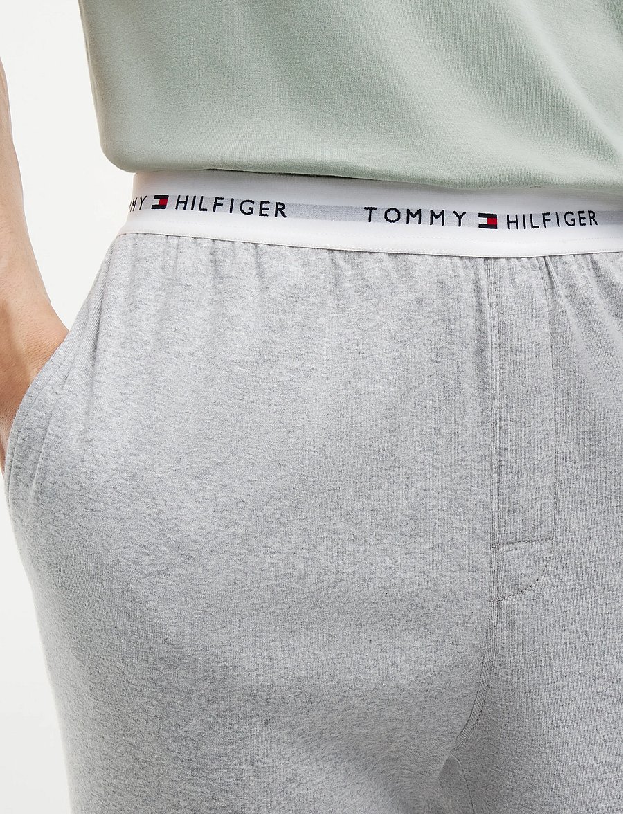 Tommy Hilfiger - JERSEY CUFFED PANT - pyjamahosen - light grey heather - 4