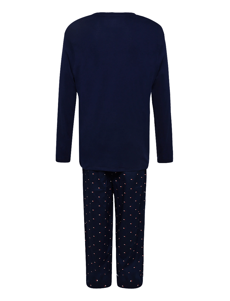 Tommy Hilfiger - LS WOVEN SET PRINT - nattøj sæt - carbon navy carbon navy flag aop - 2