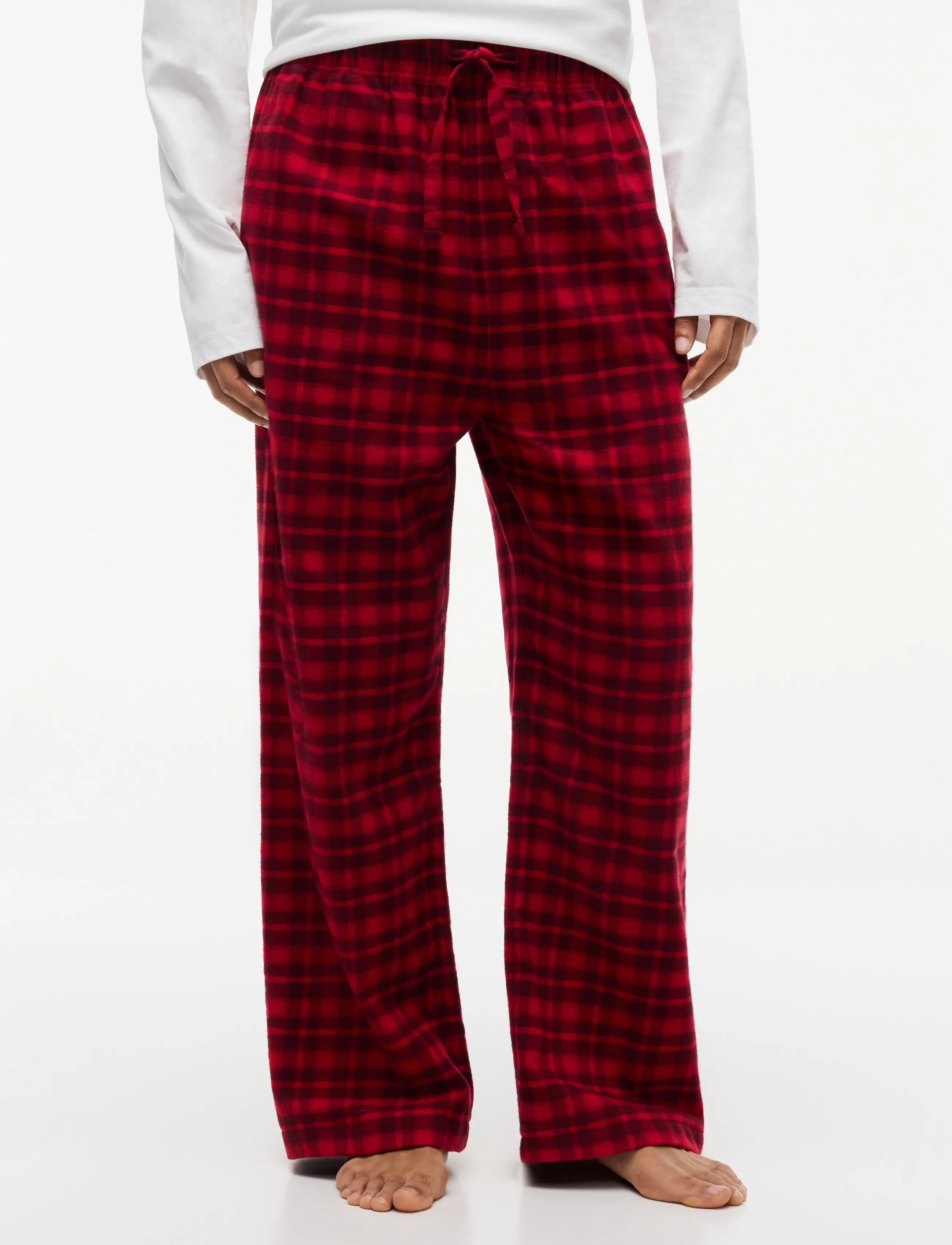 Tommy Hilfiger FLANNEL PJ PANT SELF WB - Tommy Hilfiger - RED TONAL PLAID / red