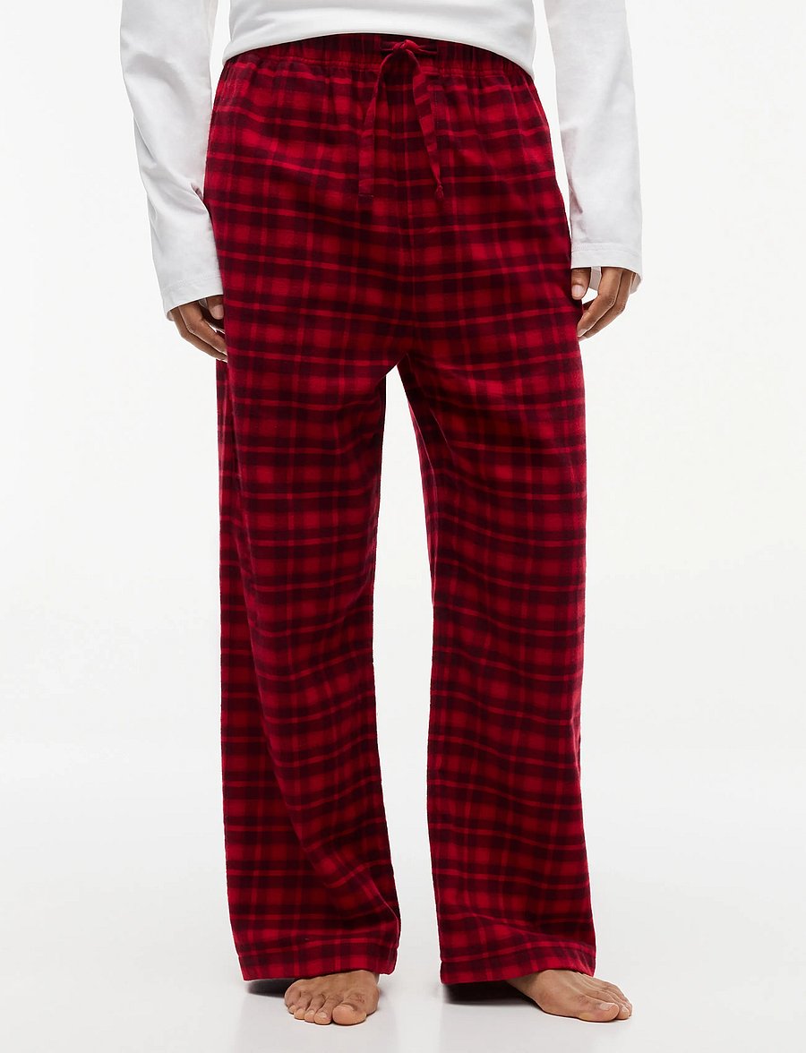 Tommy Hilfiger - FLANNEL PJ PANT SELF WB - natbukser - red tonal plaid - 0