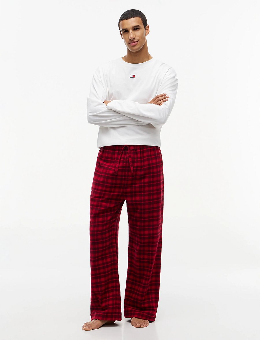 Tommy Hilfiger - FLANNEL PJ PANT SELF WB - natbukser - red tonal plaid - 4