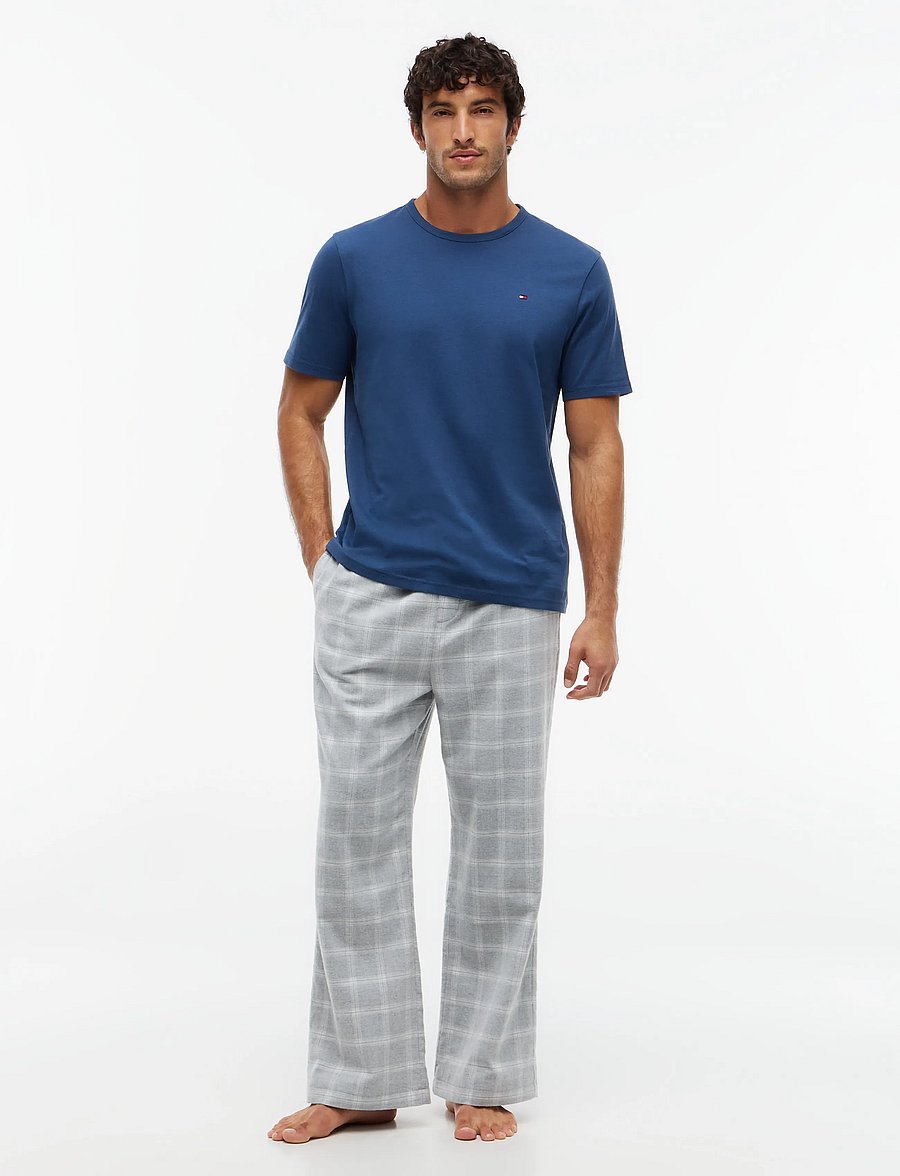 Tommy Hilfiger - FLANNEL PJ PANT SELF WB - natbukser - tonal heather plaid - 4