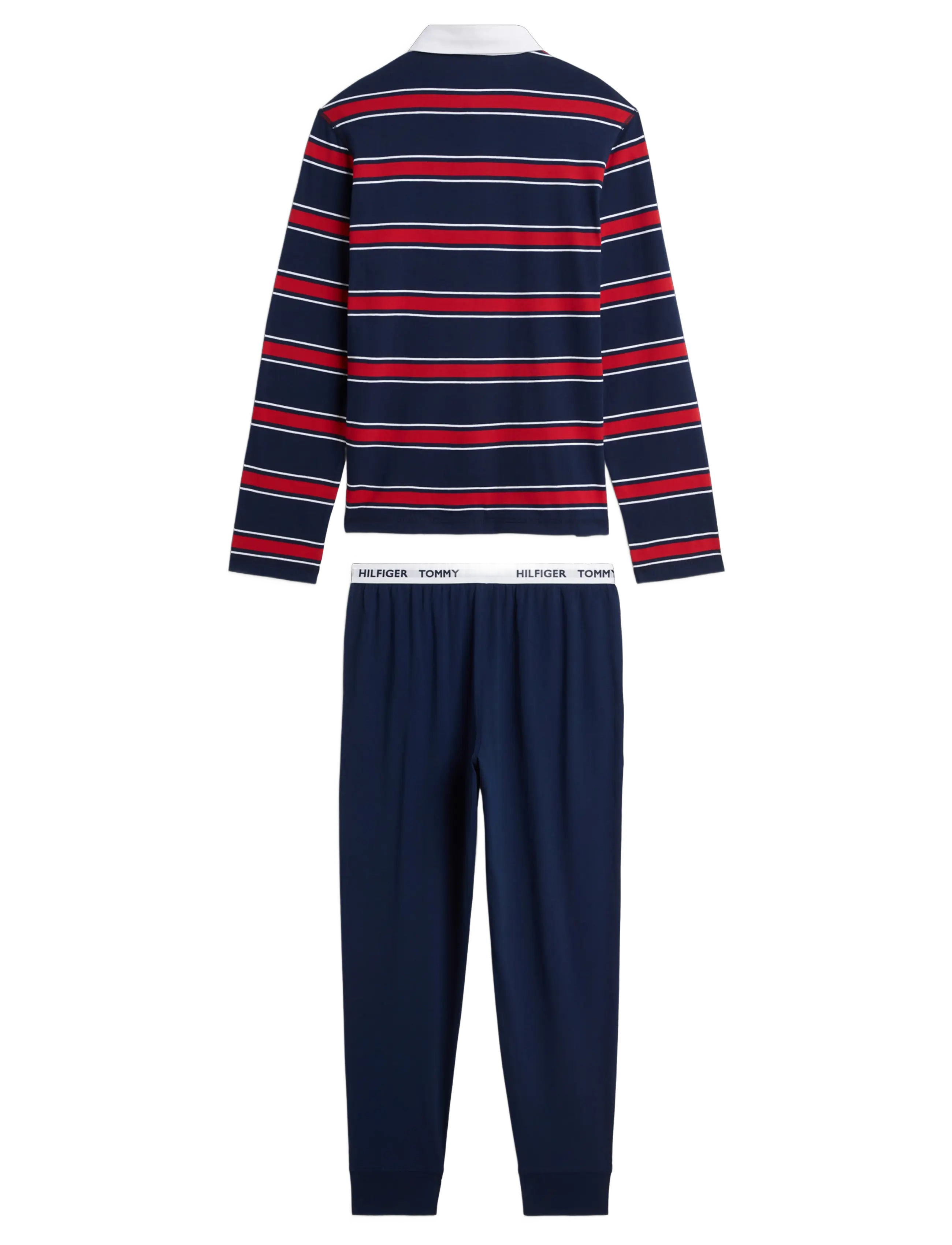 Tommy Hilfiger - LS RUGBY PJ SET - pyjama sets - rwb yd stripe carbon navy - 2