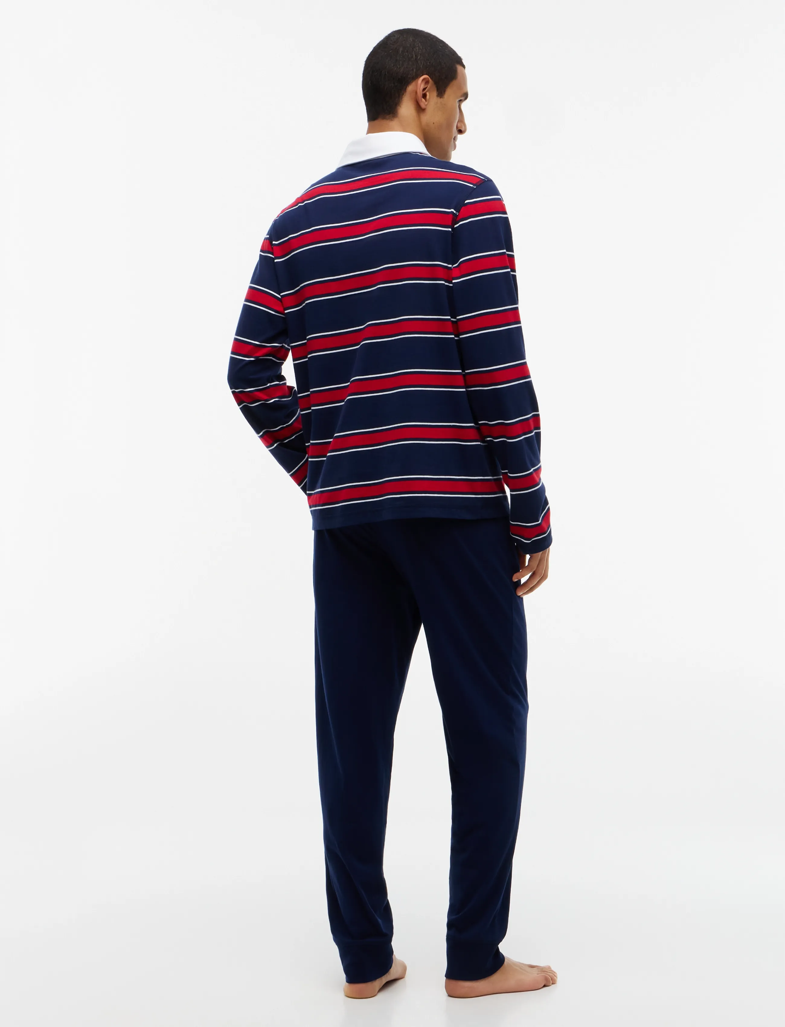 Tommy Hilfiger - LS RUGBY PJ SET - pyjama sets - rwb yd stripe carbon navy - 5