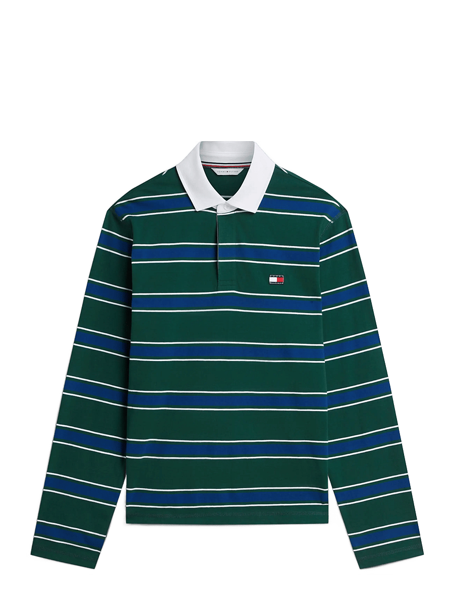 Tommy Hilfiger - LS RUGBY PJ SET - pidžaamakomplektid - green yd stripe mid grey heather - 3