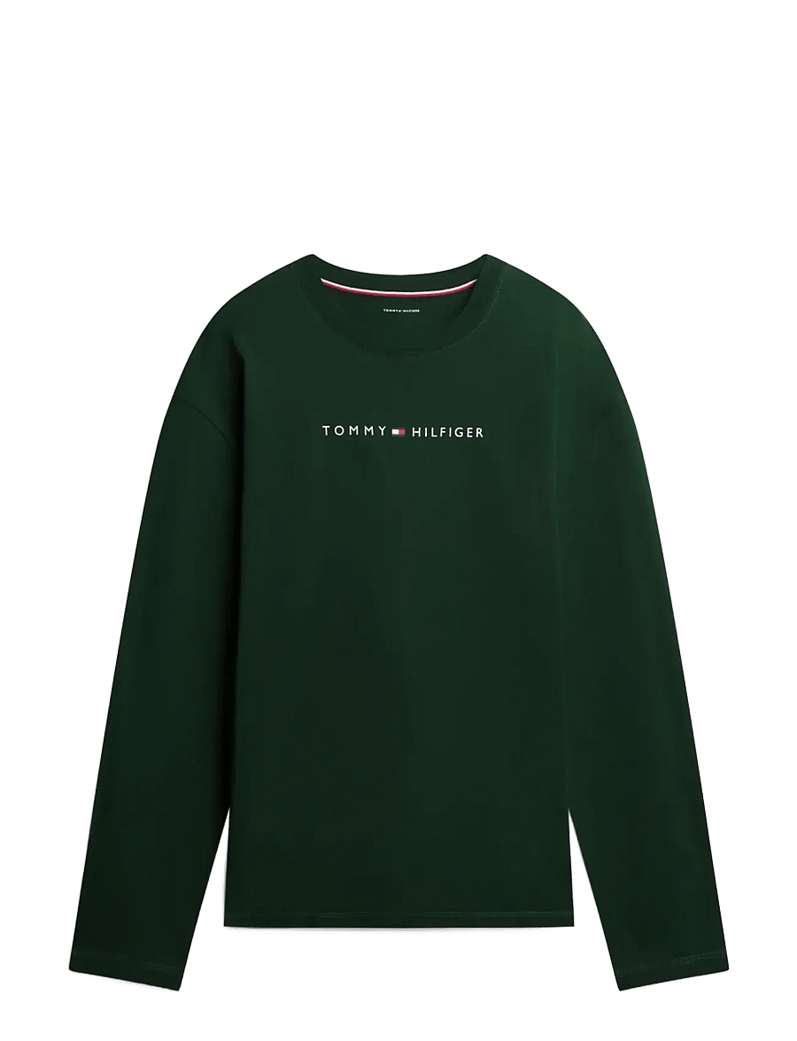 Tommy Hilfiger - LS TEE CONT. LOGO - pikkade varrukatega t-särgid - nocturnal green - 1