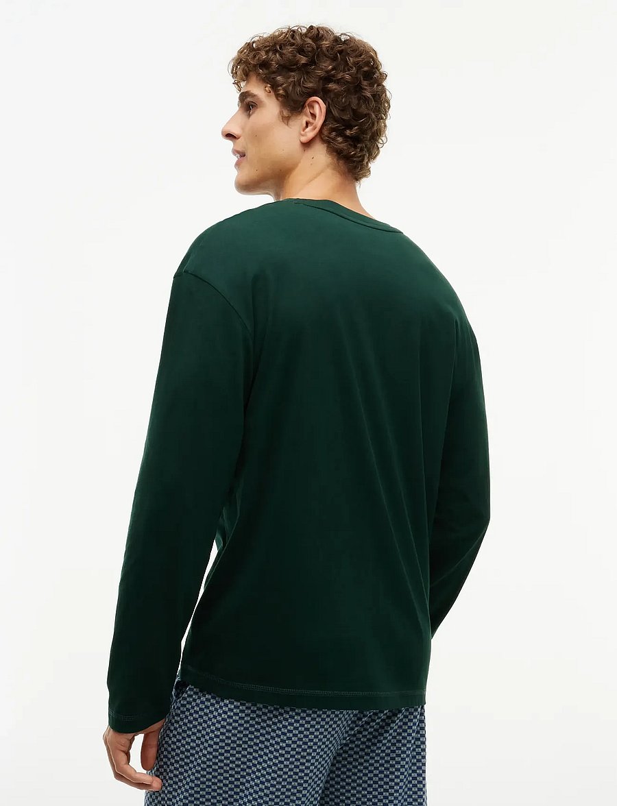 Tommy Hilfiger - LS TEE CONT. LOGO - pikkade varrukatega t-särgid - nocturnal green - 2