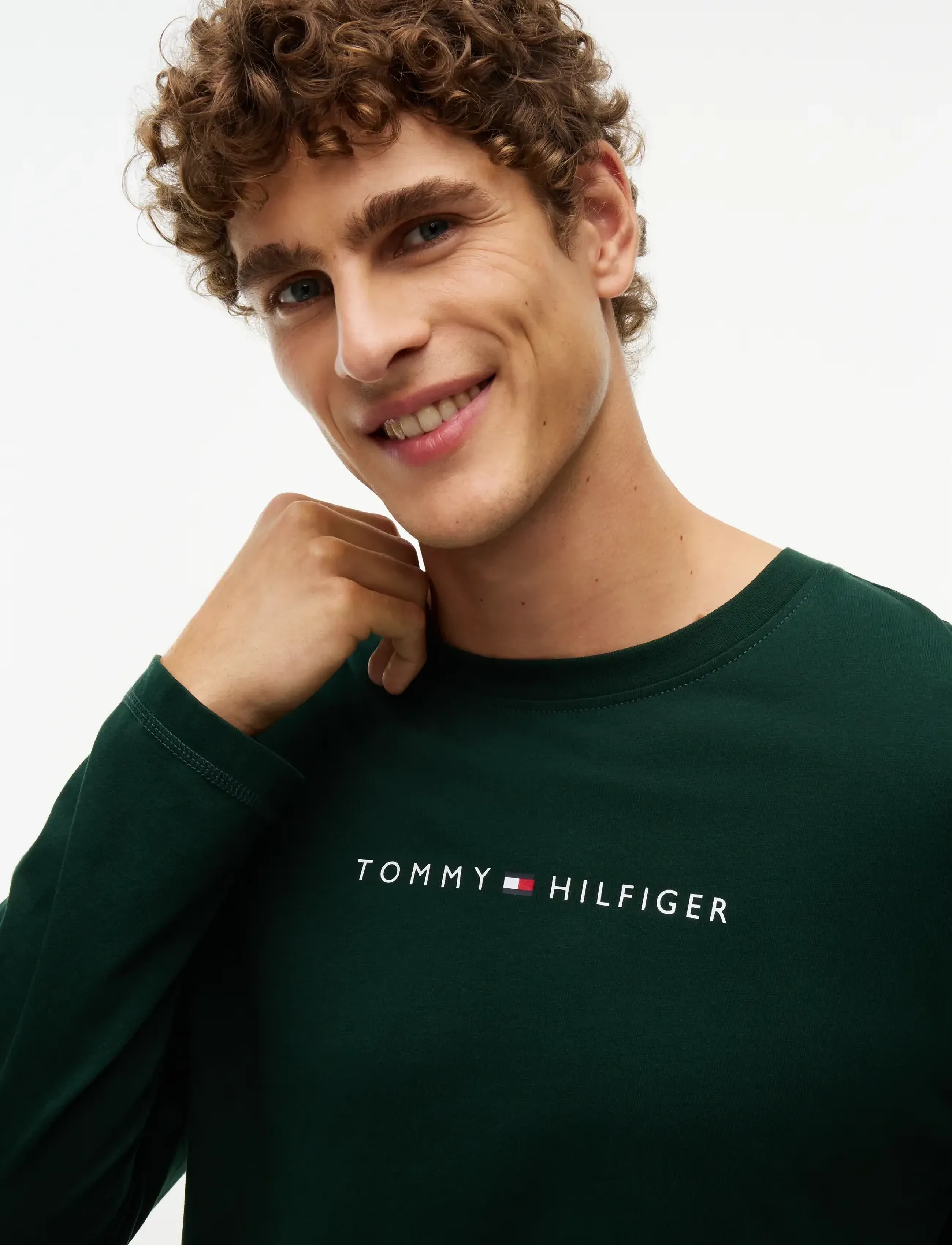 Tommy Hilfiger - LS TEE CONT. LOGO - pikkade varrukatega t-särgid - nocturnal green - 3