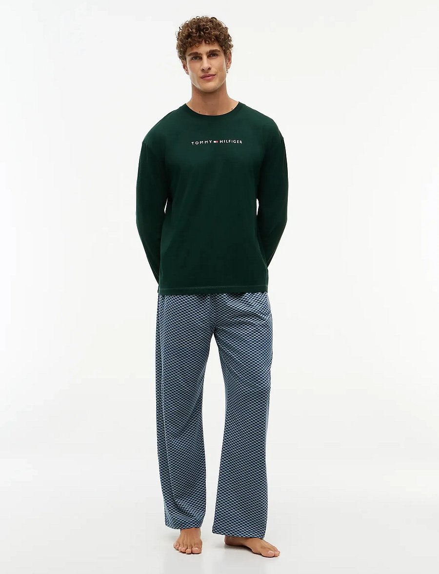 Tommy Hilfiger - LS TEE CONT. LOGO - pikkade varrukatega t-särgid - nocturnal green - 4