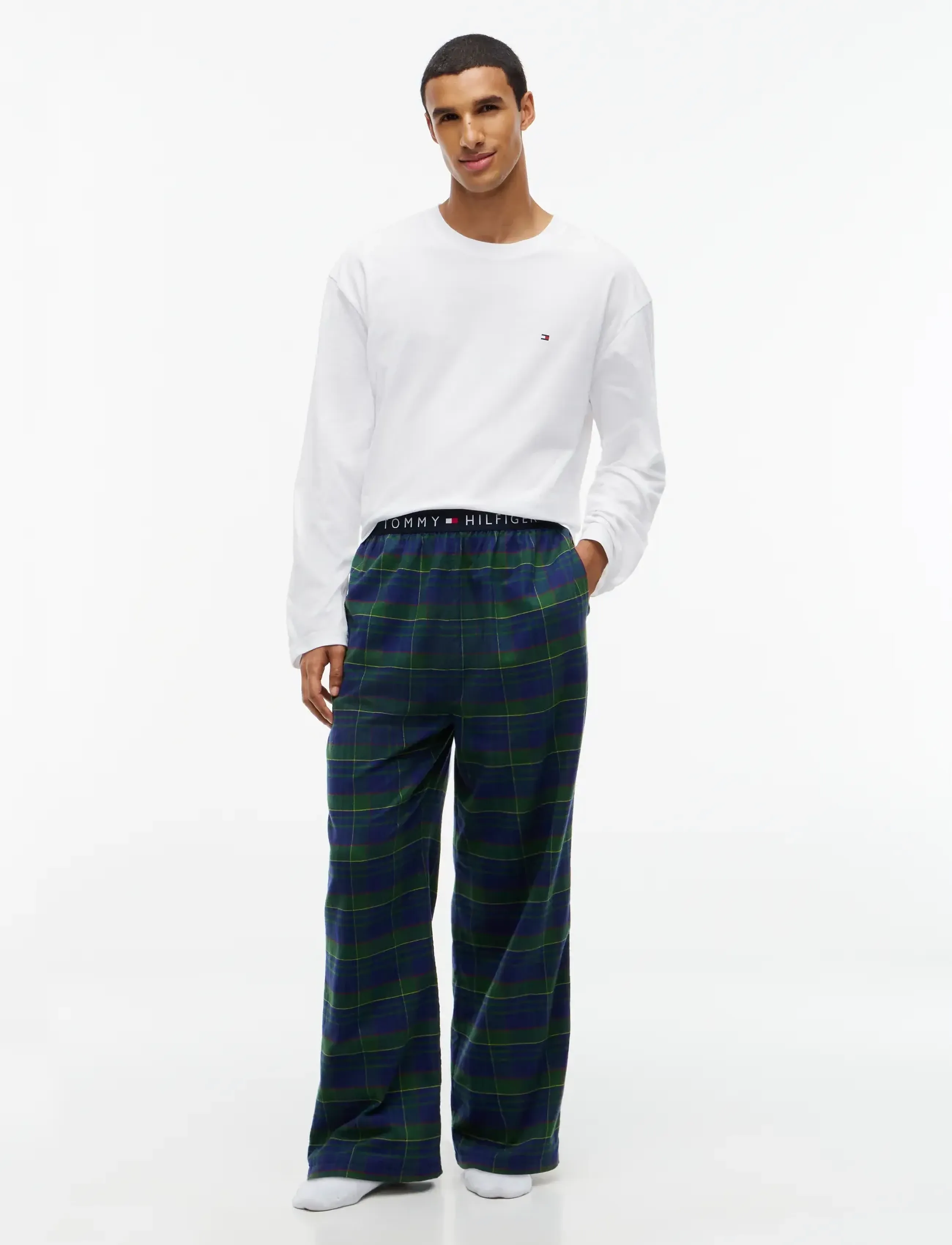 Tommy Hilfiger - FLANNEL PJ PANT WB - pidžaamapüksid - buffalo check evergreen - 3