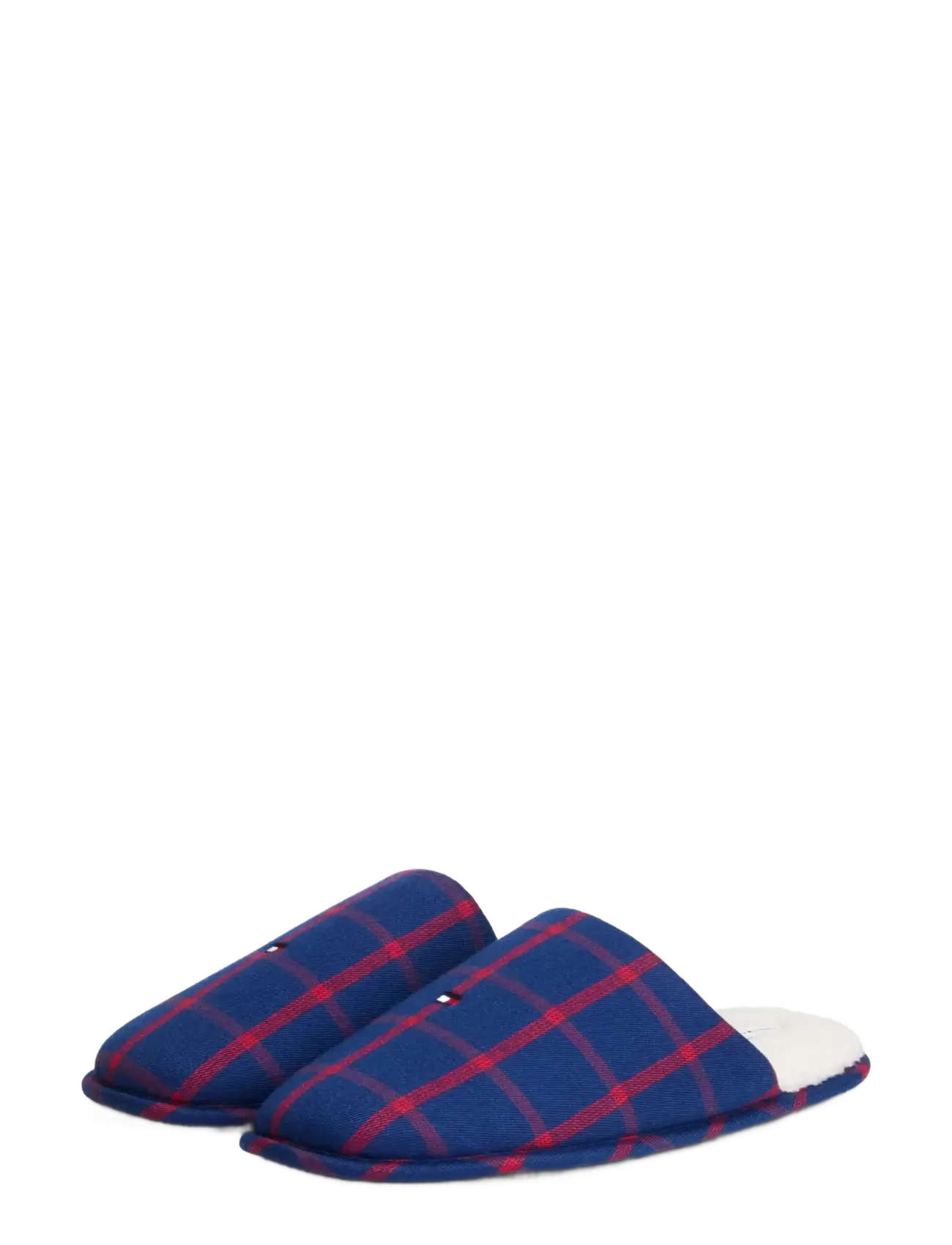 Tommy Hilfiger - LS FLANNEL PJ + SLIPPERS GIFT - rich navy red check - 1