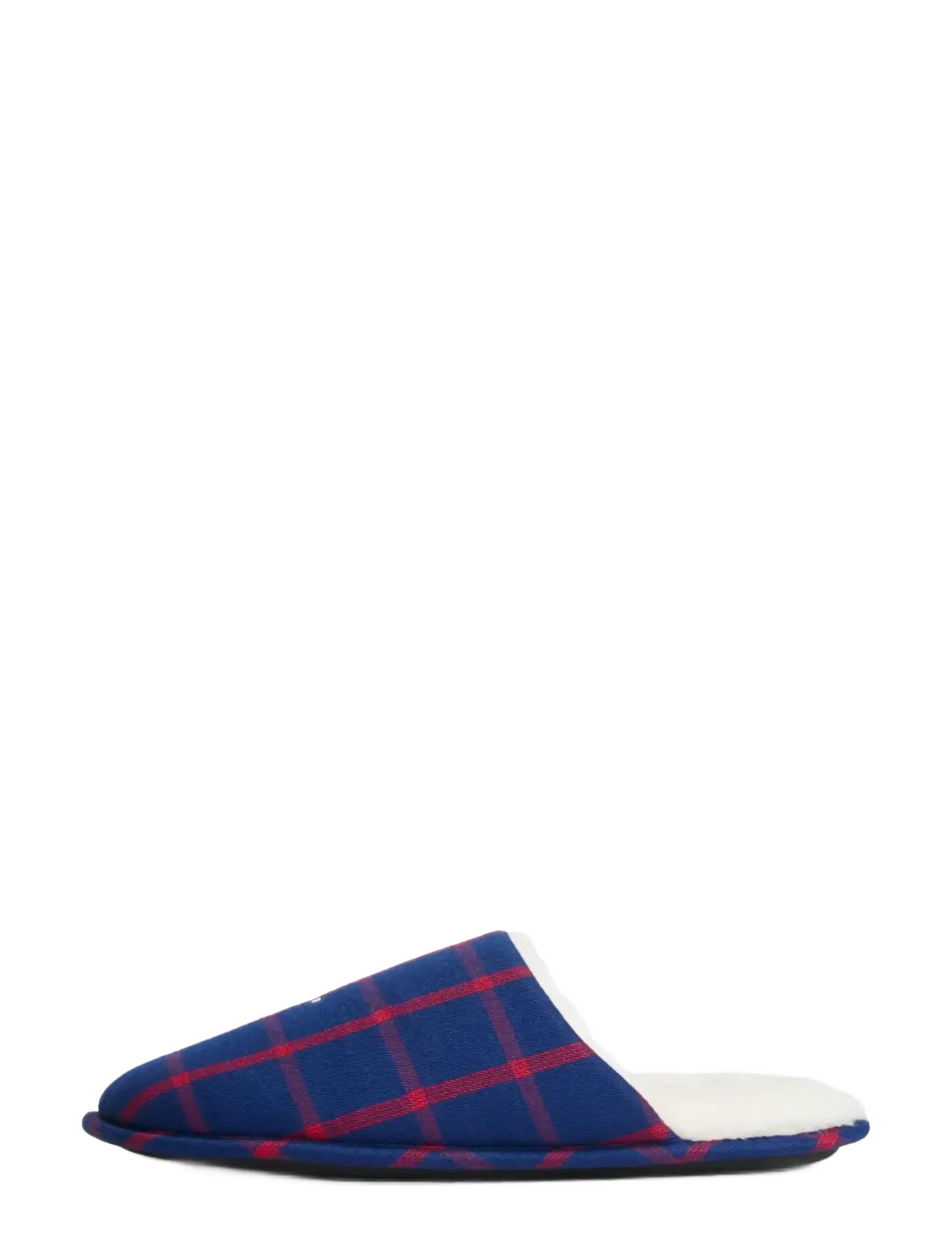 Tommy Hilfiger - LS FLANNEL PJ + SLIPPERS GIFT - rich navy red check - 2