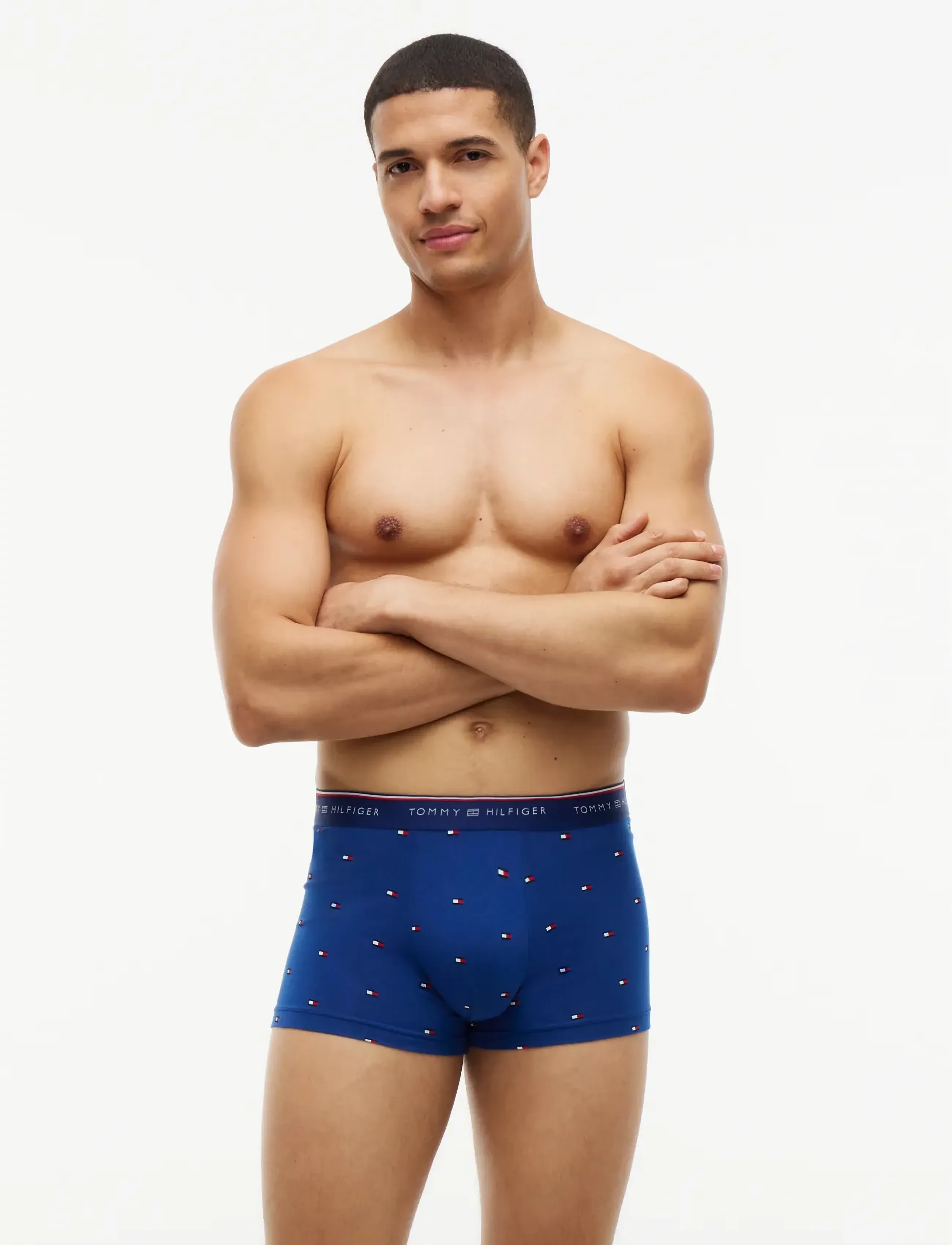 Tommy Hilfiger 3P Trunk Print +, Mænd, Boxershorts Flerpak, Grøn, Str: S
