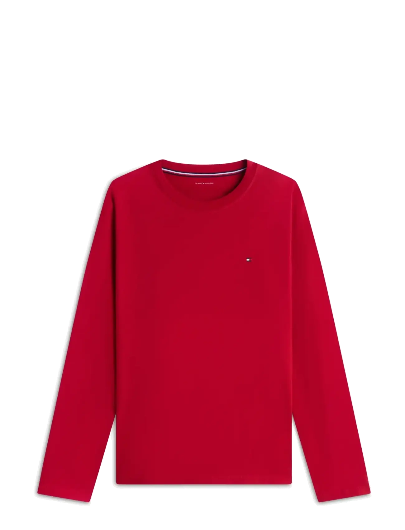 Tommy Hilfiger LS JERSEY SET SOLID - Pidžaamasärgid - MEDIUM RED CARBON NAVY / red