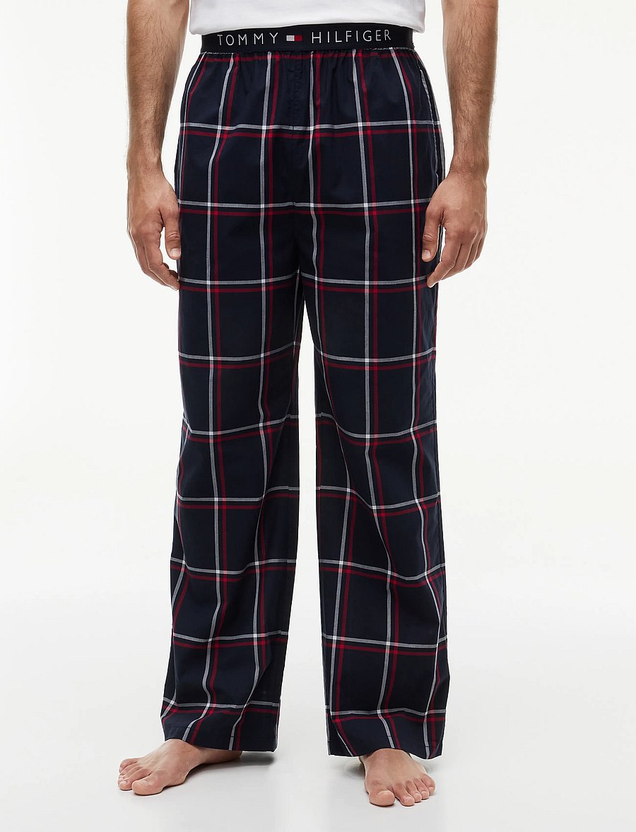 Tommy Hilfiger - WOVEN PANT PRINT WB - pyjamahosen - rwb windowpane check - 0