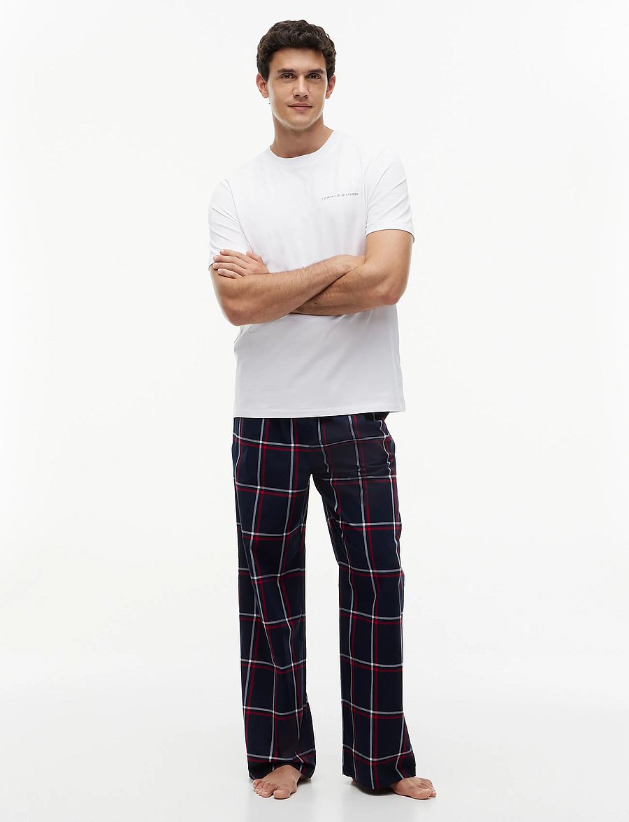 Tommy Hilfiger - WOVEN PANT PRINT WB - pyjamahosen - rwb windowpane check - 3