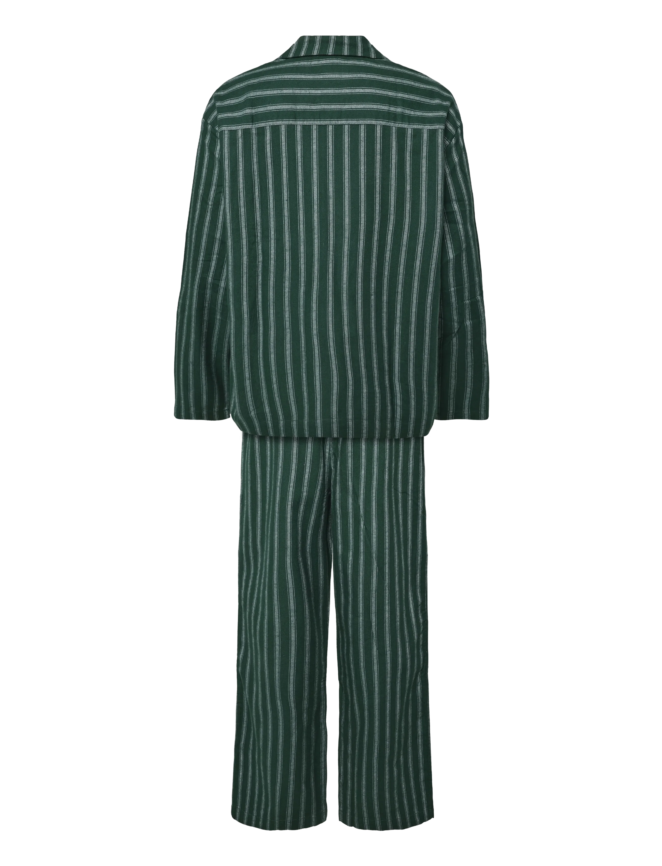 Tommy Hilfiger - FLANNEL PJ SETSHIRT - pyjama sets - ornamental green pj stripe - 2