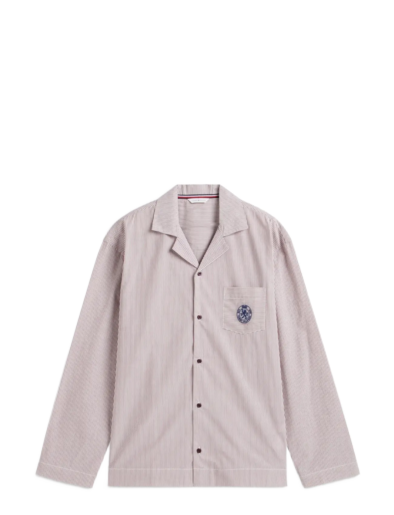 Tommy Hilfiger LS WOVEN PJ SHIRT SET GIFT - Unterwäsche - BURGUNDY ITHACA / burgundy