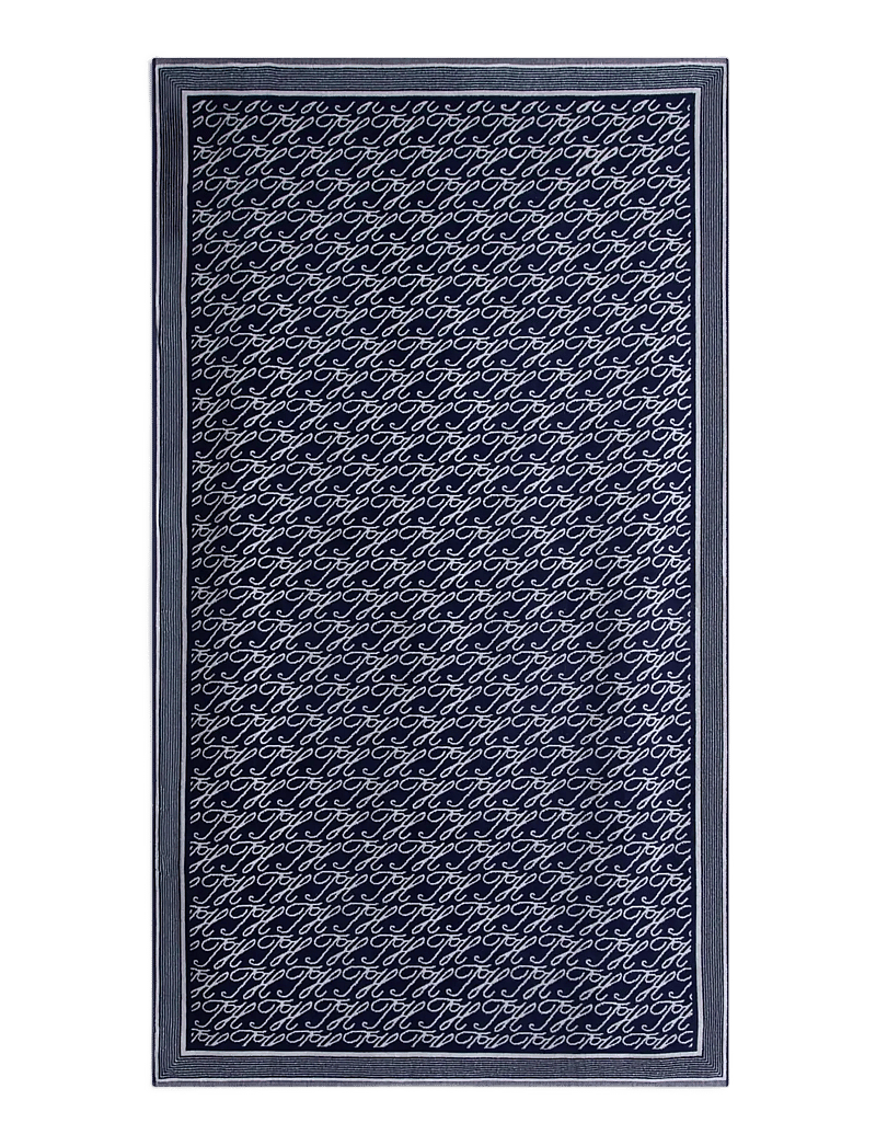 Tommy Hilfiger - SCRIPT TOWEL - saunalinad - th script preppy navy - 0