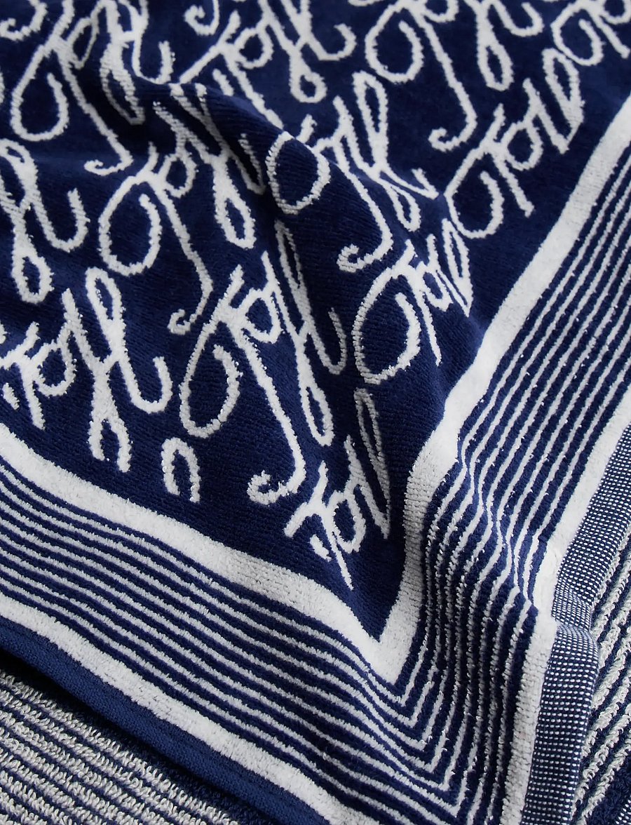 Tommy Hilfiger - SCRIPT TOWEL - badetücher - th script preppy navy - 2