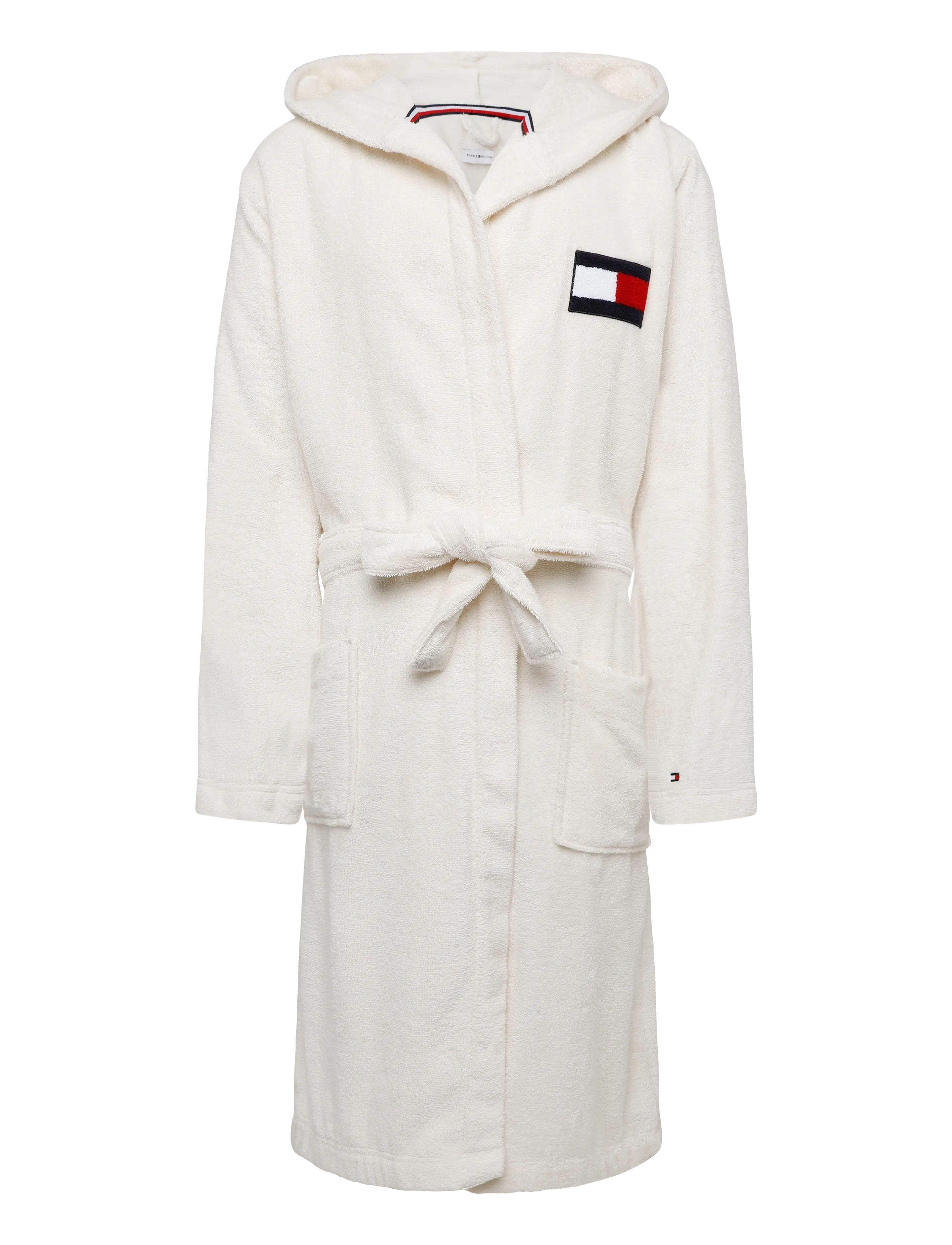 Tommy Hilfiger UNISEX TOWELING HOODED BATHROBE - Tommy Hilfiger - IVORY PETAL / cream