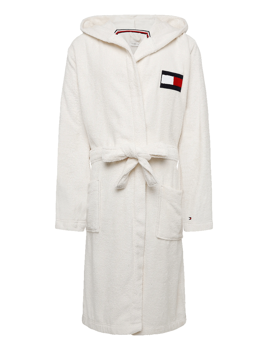 Tommy Hilfiger - UNISEX TOWELING HOODED BATHROBE - morgonrockar - ivory petal - 0