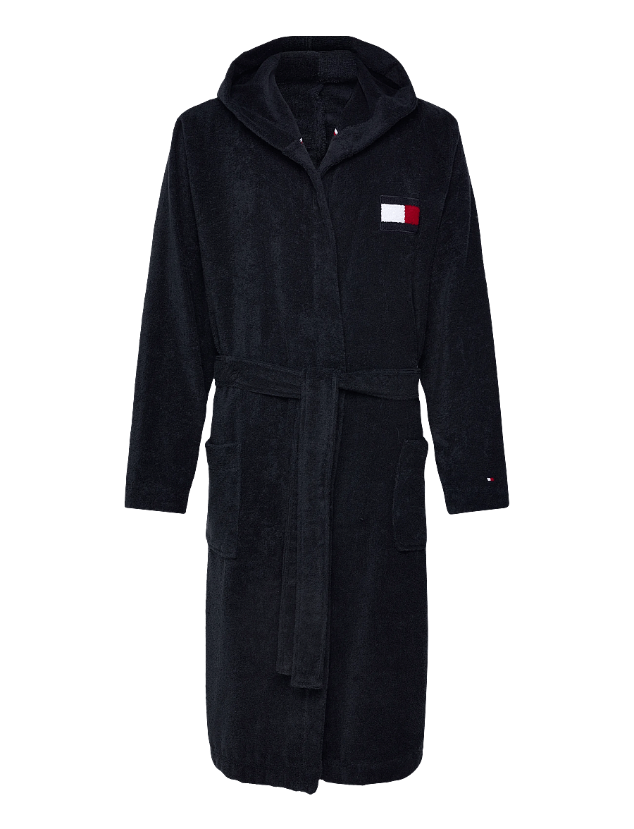 Tommy Hilfiger - UNISEX TOWELING HOODED BATHROBE - morgonrockar - navy blue - 1