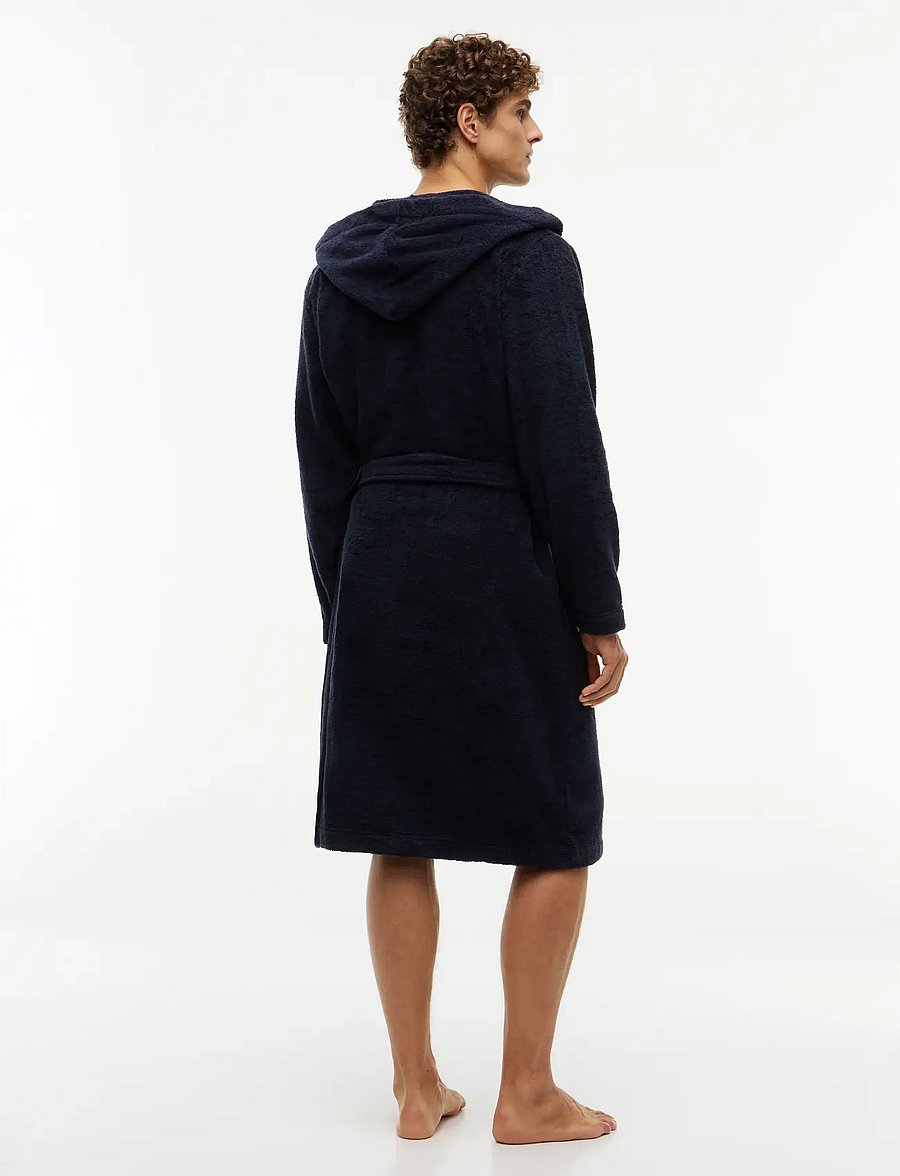 Tommy Hilfiger - UNISEX TOWELING HOODED BATHROBE - morgonrockar - navy blue - 5