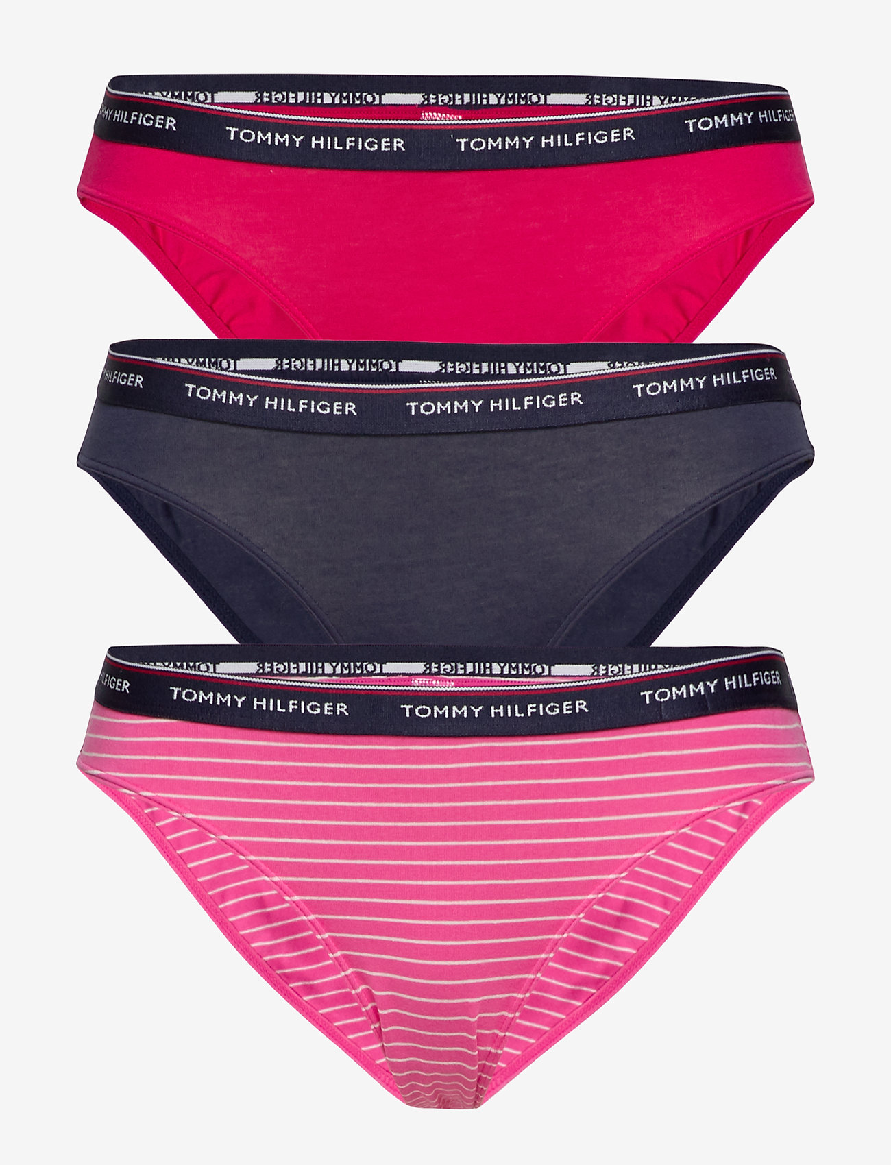 Tommy Hilfiger - 3P BIKINI STRIPE PRI - shocking pink/cerise/navy blazer - 0