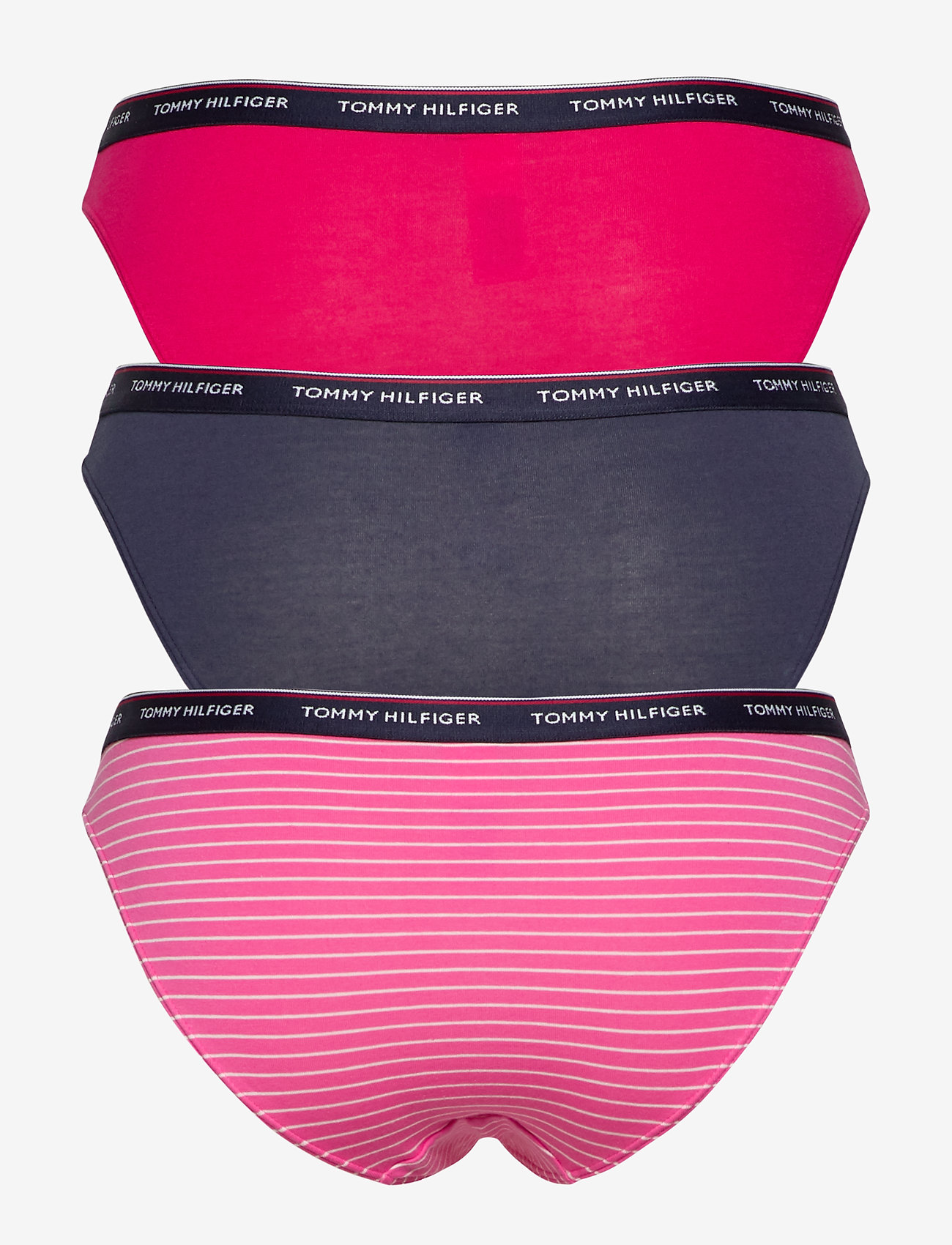 Tommy Hilfiger - 3P BIKINI STRIPE PRI - shocking pink/cerise/navy blazer - 1