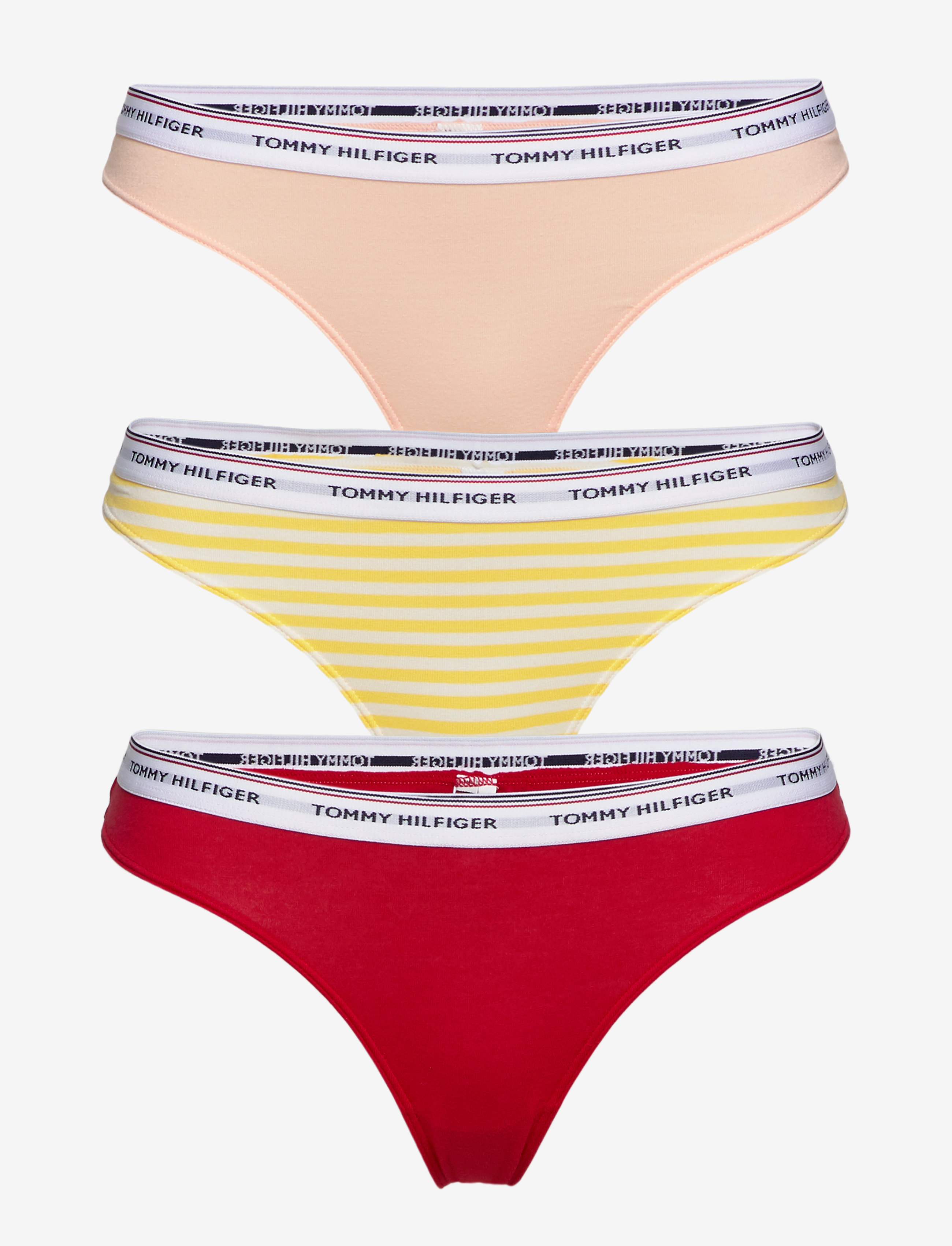 Tommy Hilfiger - 3P THONG DOT PRINT - primroseyellow/paleblush/tango - 0