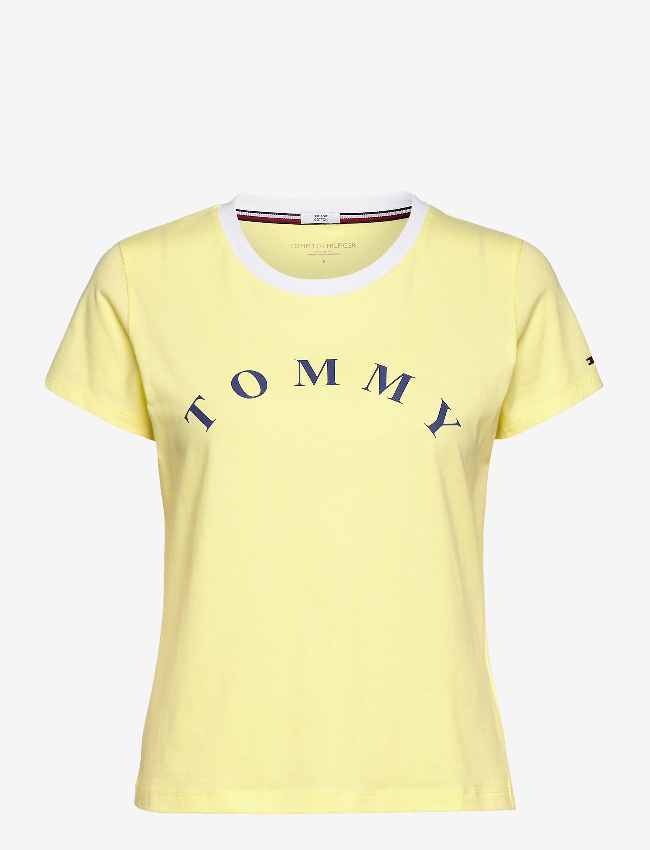 Tommy Hilfiger - SS TEE SLOGAN - elfin yellow - 0