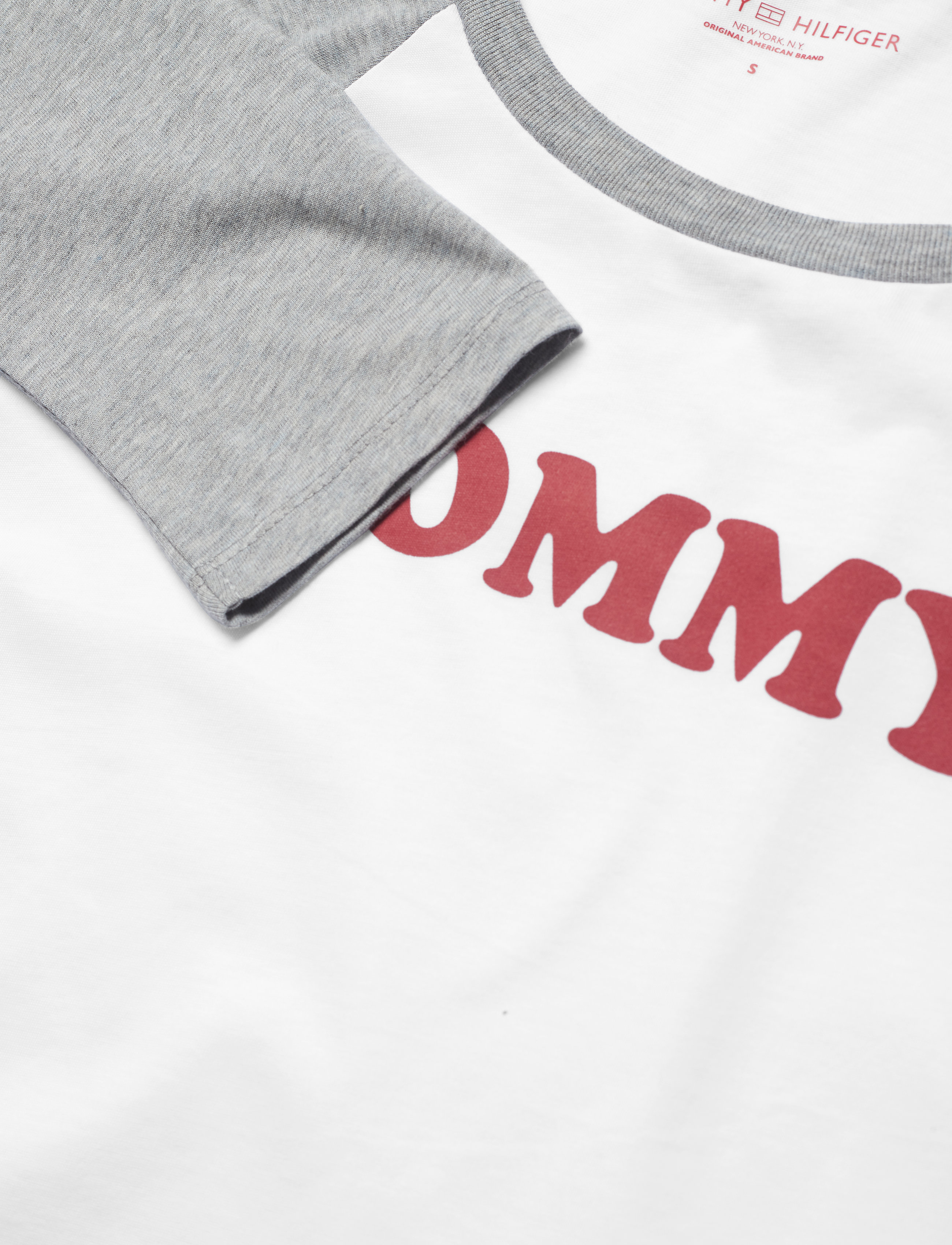 Tommy Hilfiger - LS TEE SLOGAN - white/grey heather - 2