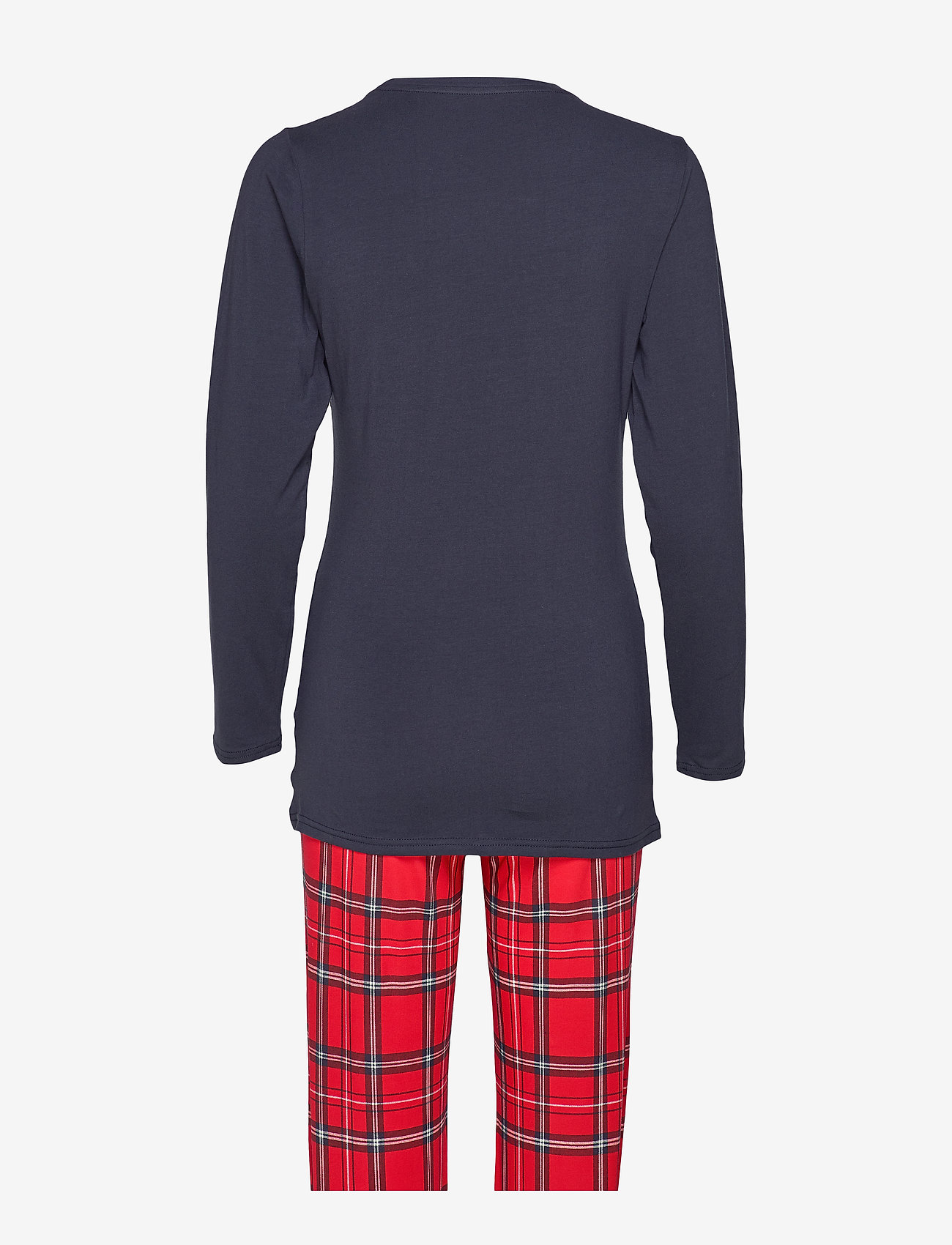 Tommy Hilfiger - JERSEY SET LS PRINT - navy blazer / tango red - 1