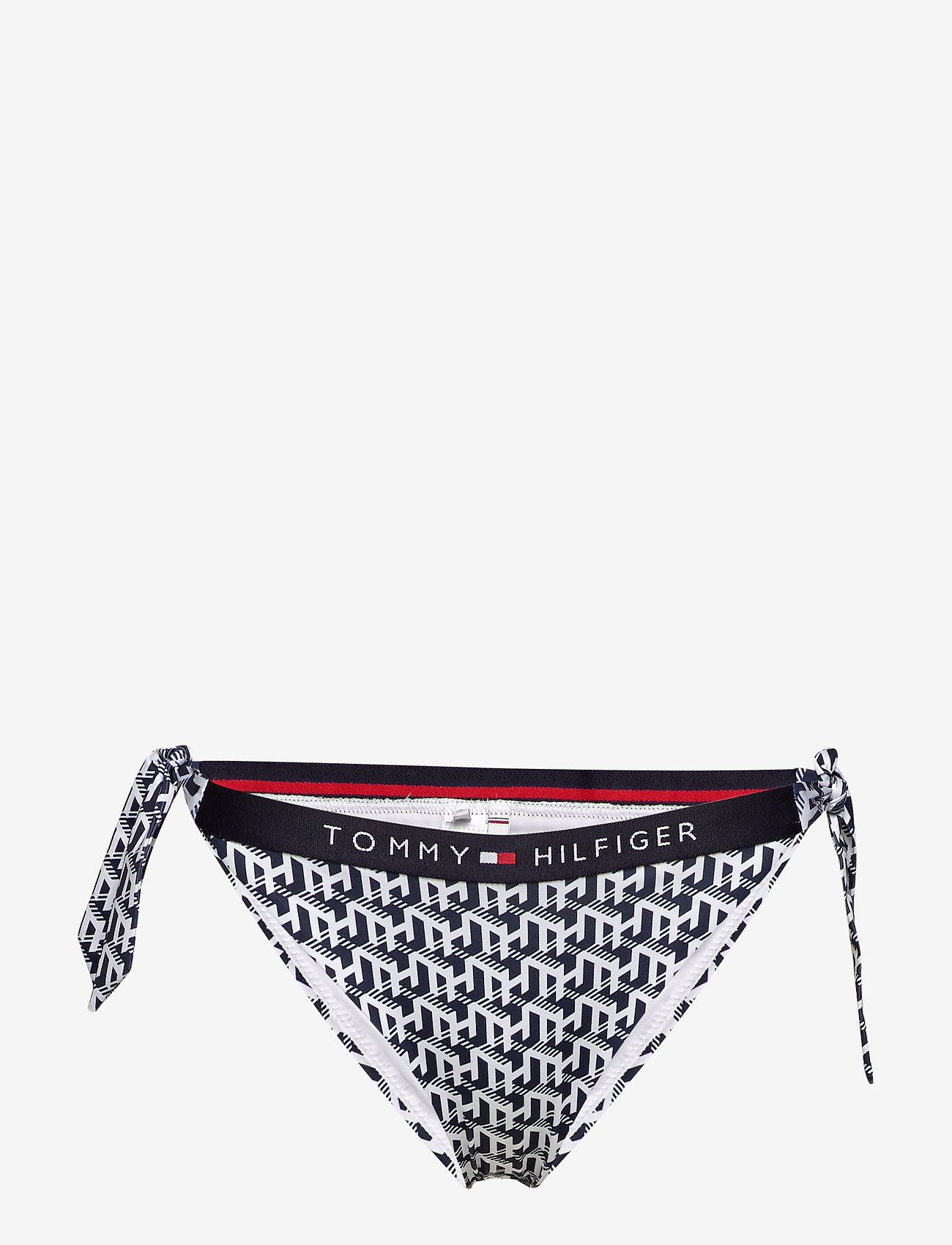 Tommy Hilfiger - CHEEKY STRING SIDE TIE BIKINI - th cube prt - white - 0