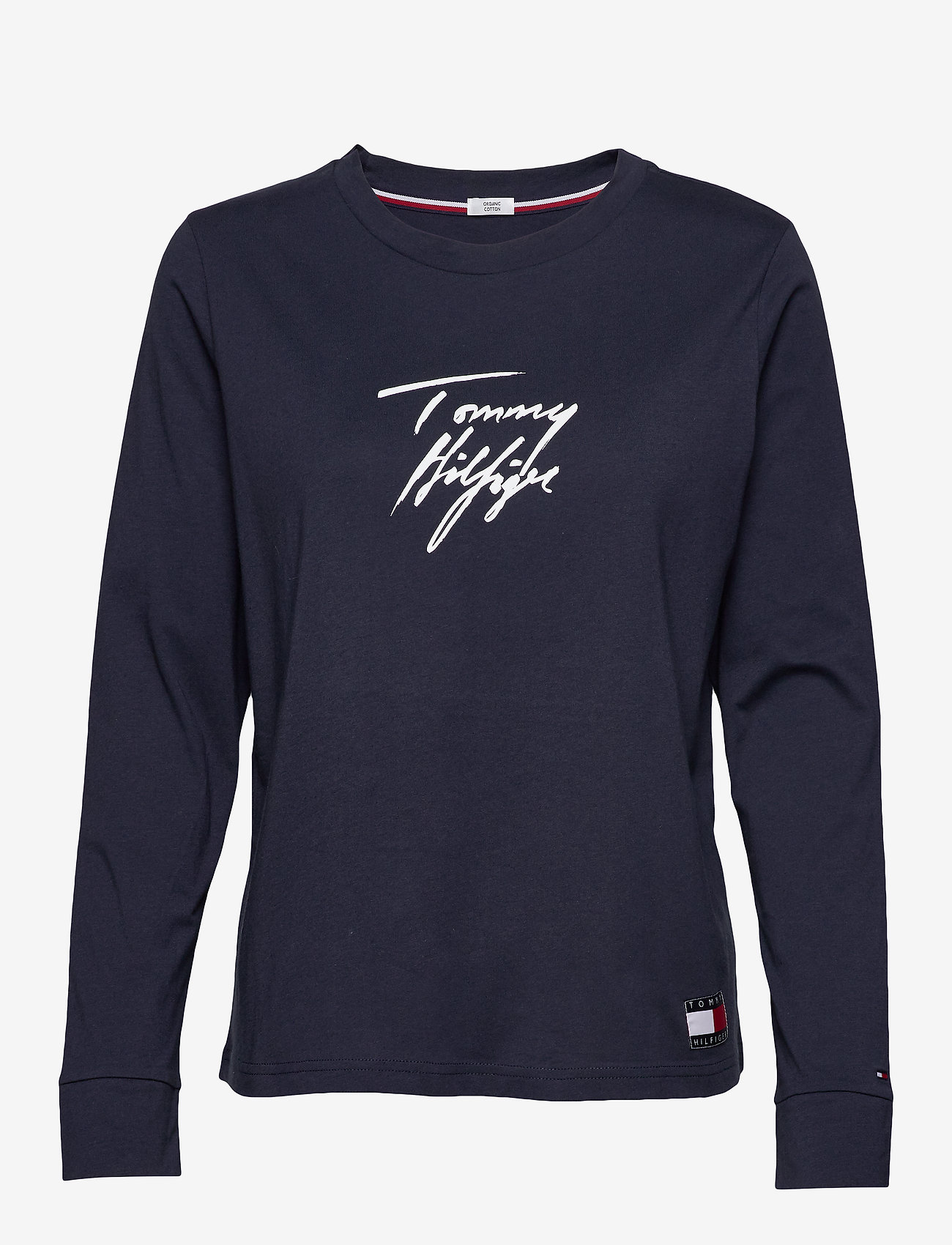 Tommy Hilfiger - LS TEE LOGO - navy blazer - 0