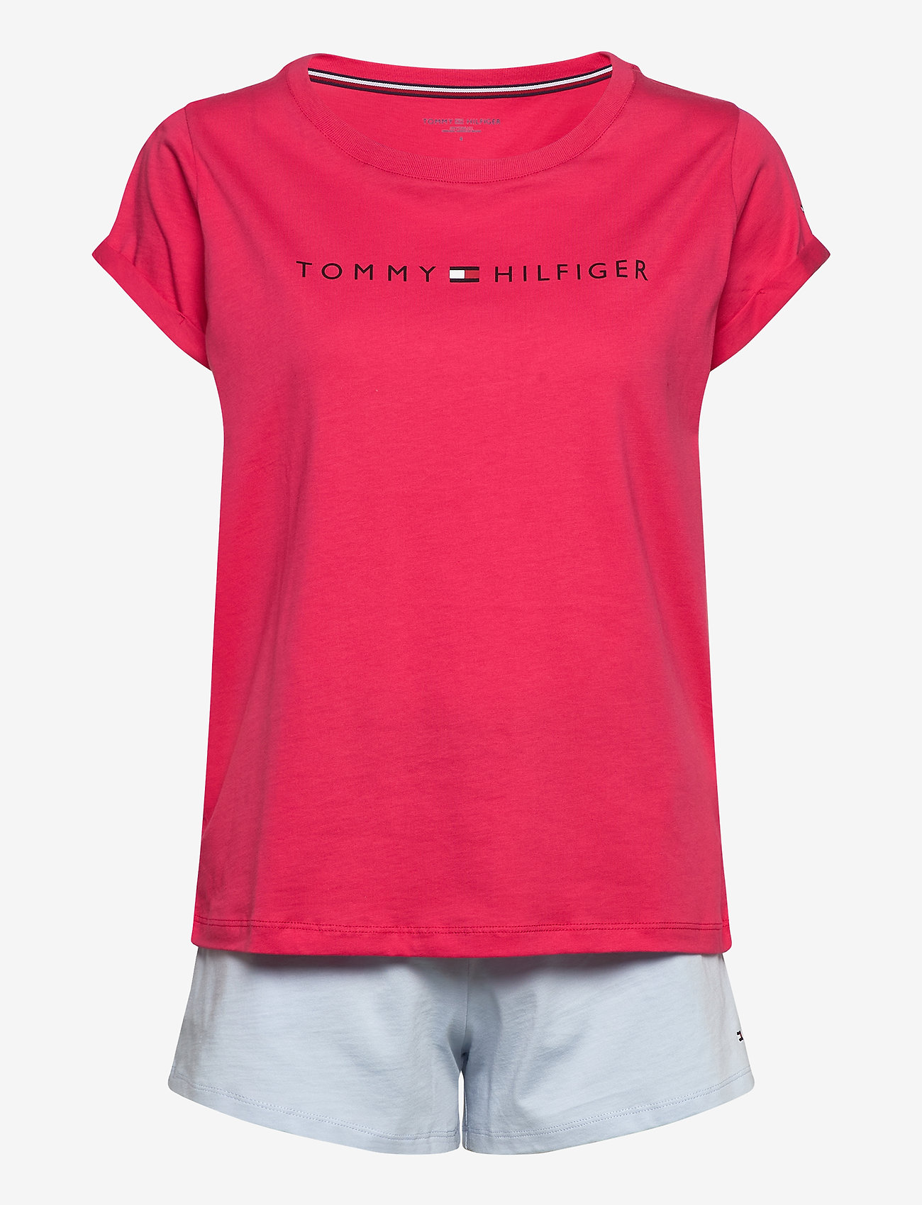 Tommy Hilfiger - SS SHORT SET - raspberrywine/cashmereblue - 0