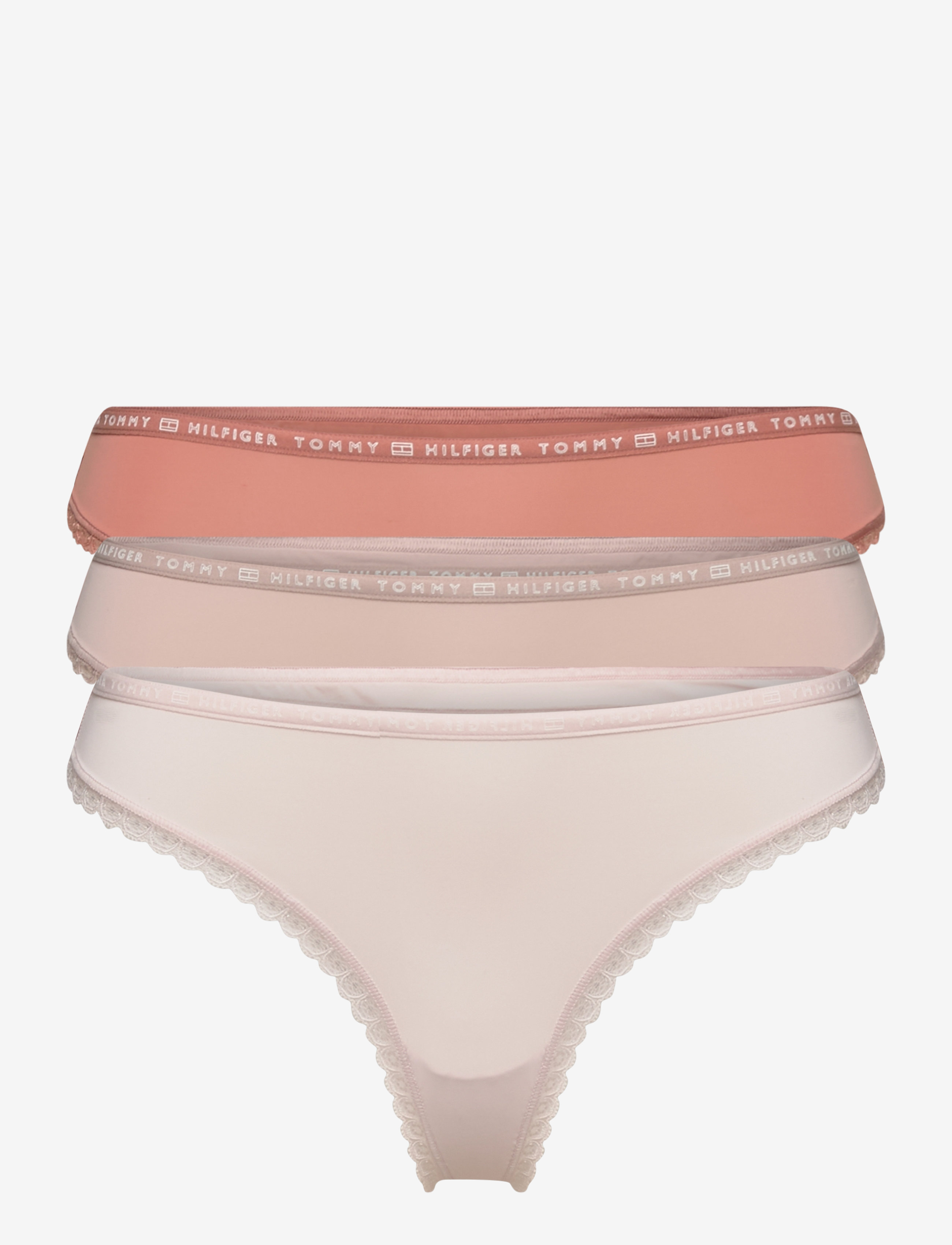 Tommy Hilfiger - 3P THONG - mineralize/balanced beige/pale pink - 0